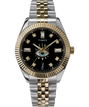 Timex Legacy x Jacquie Aiche Black Sunray Dial with Tribe Eye 36mm Stainless Steel Bracelet Watch