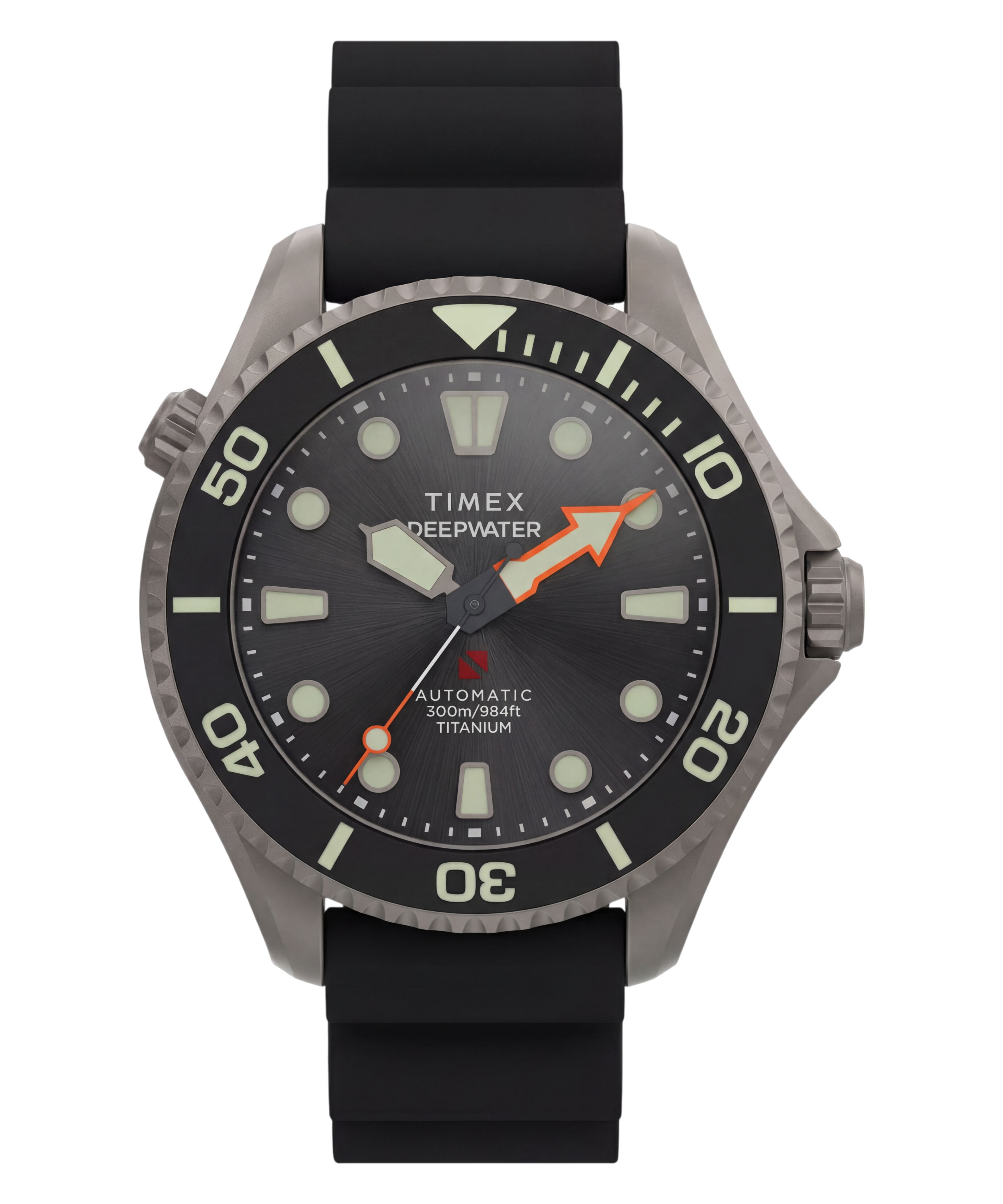 Deepwater Meridian 300 Titanium HEV Automatic 44mm HNBR Synthetic Rubber Strap Watch