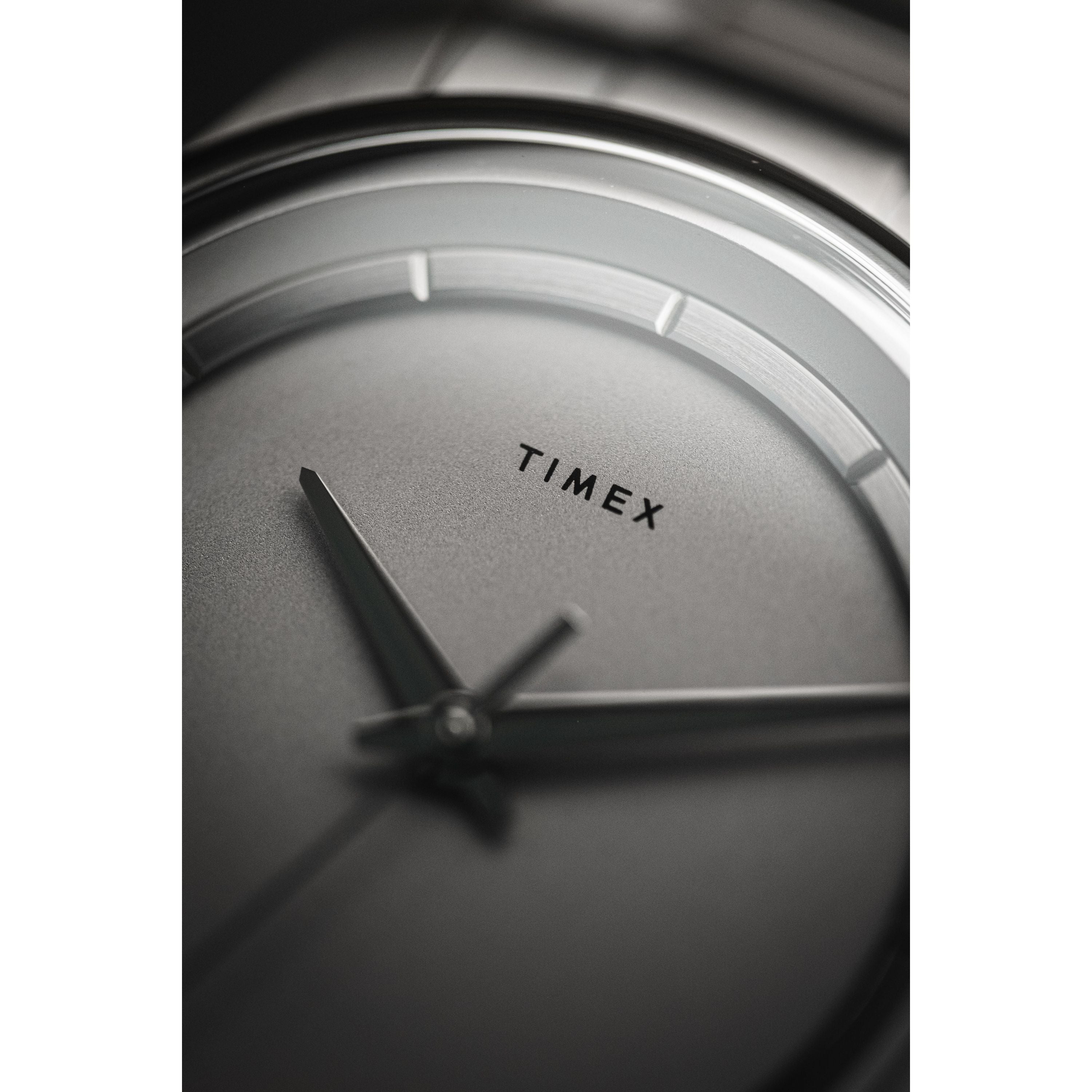 Close-up of a 38mm Timex Giorgio Galli S2Ti Automatic watch face, featuring the brand name and minimalist hour and minute hands with no numbers or extra markings visible.
