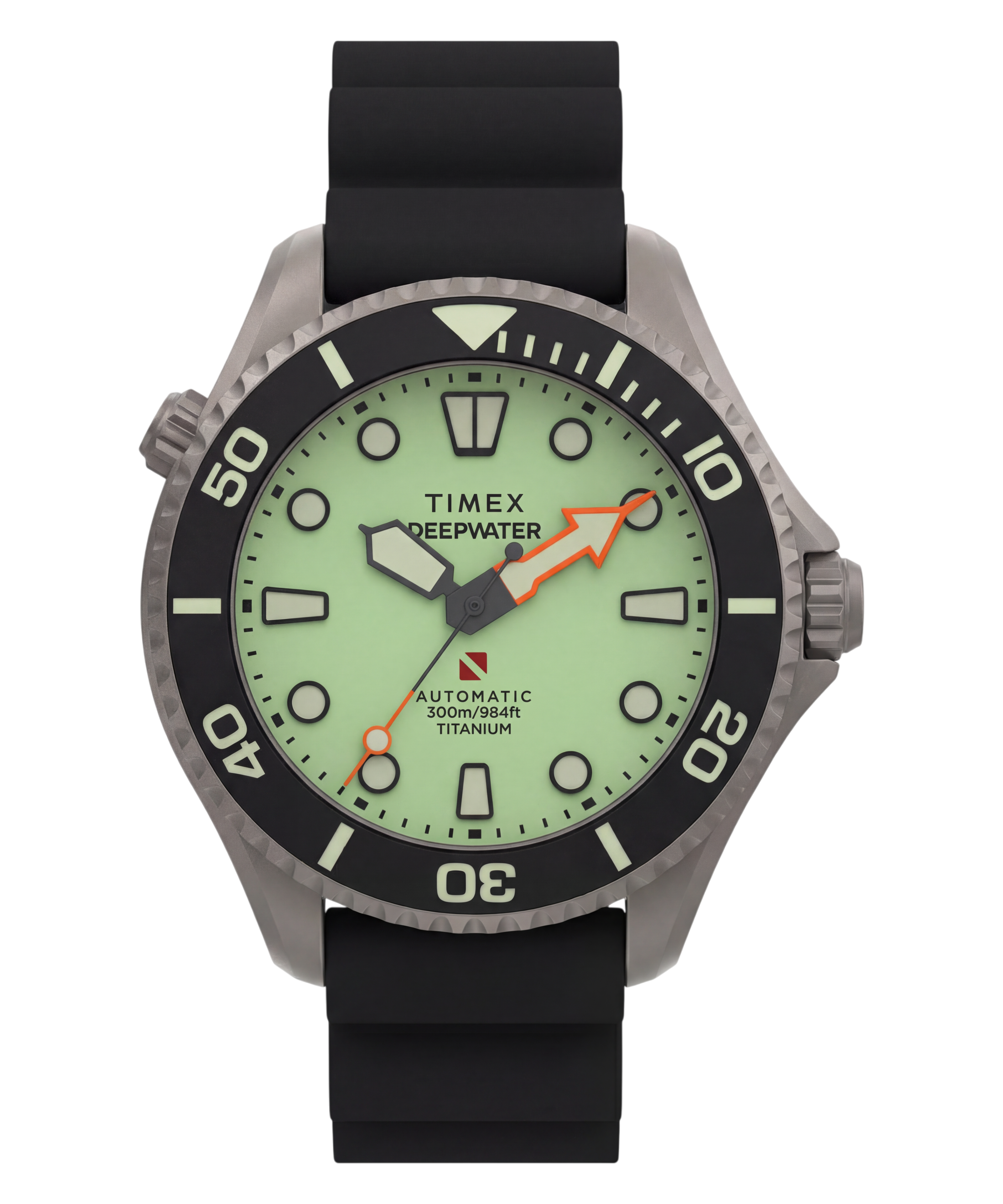 Deepwater Meridian 300 Titanium HEV Automatic 44mm HNBR Synthetic Rubber Strap Watch