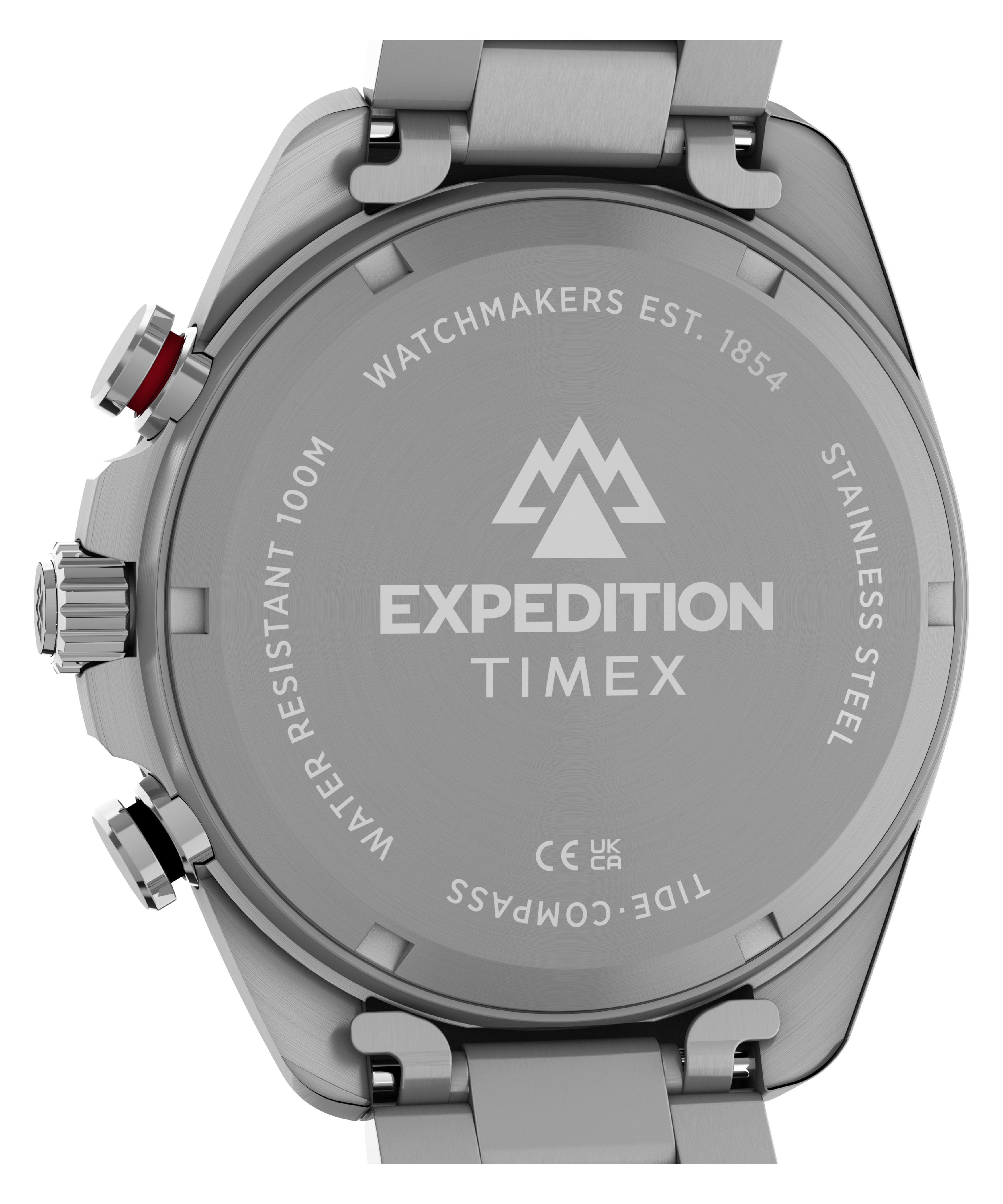 Expedition® Tide Compass IQ 43mm Stainless Steel Bracelet Watch