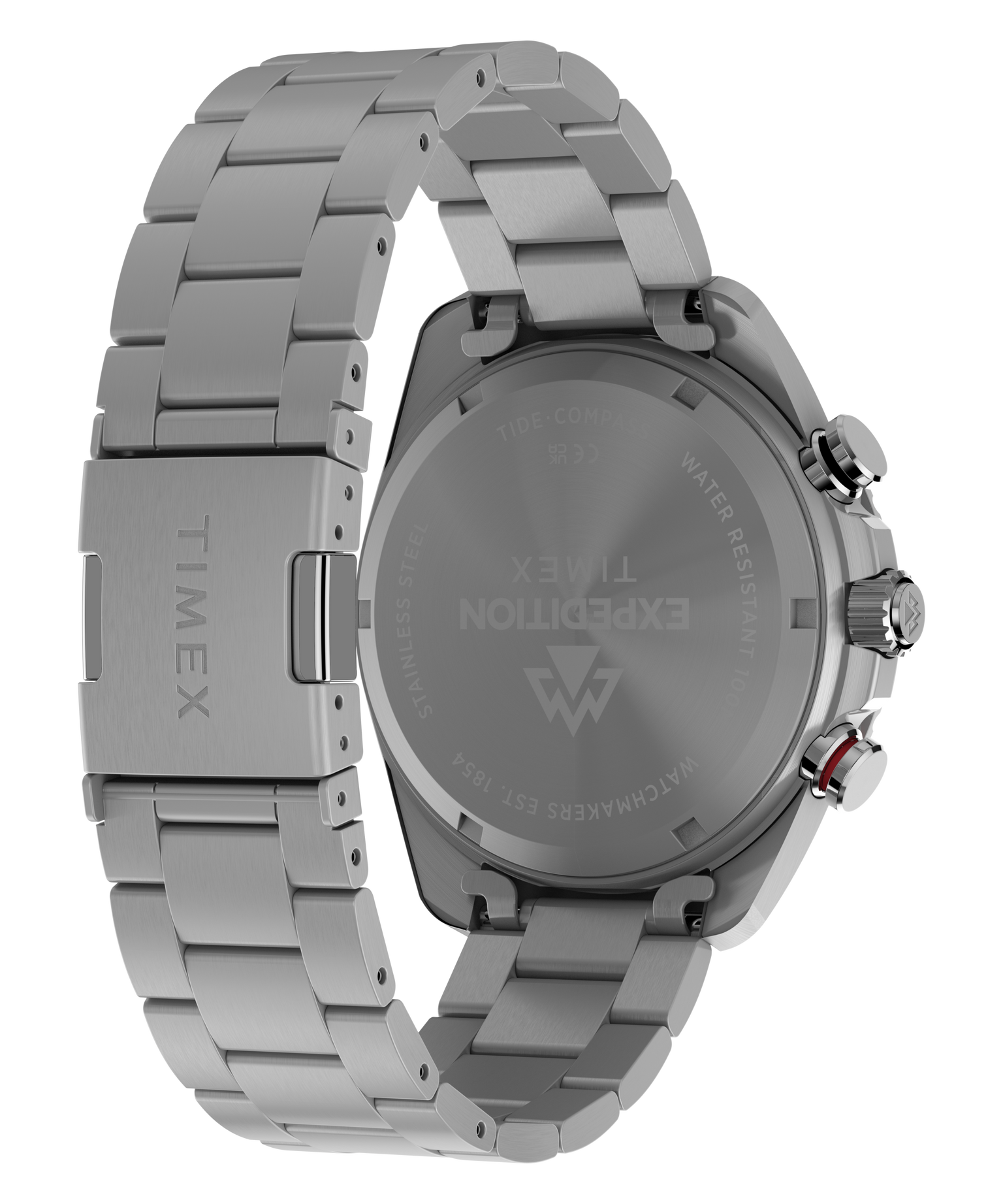 Expedition® Tide Compass IQ 43mm Stainless Steel Bracelet Watch