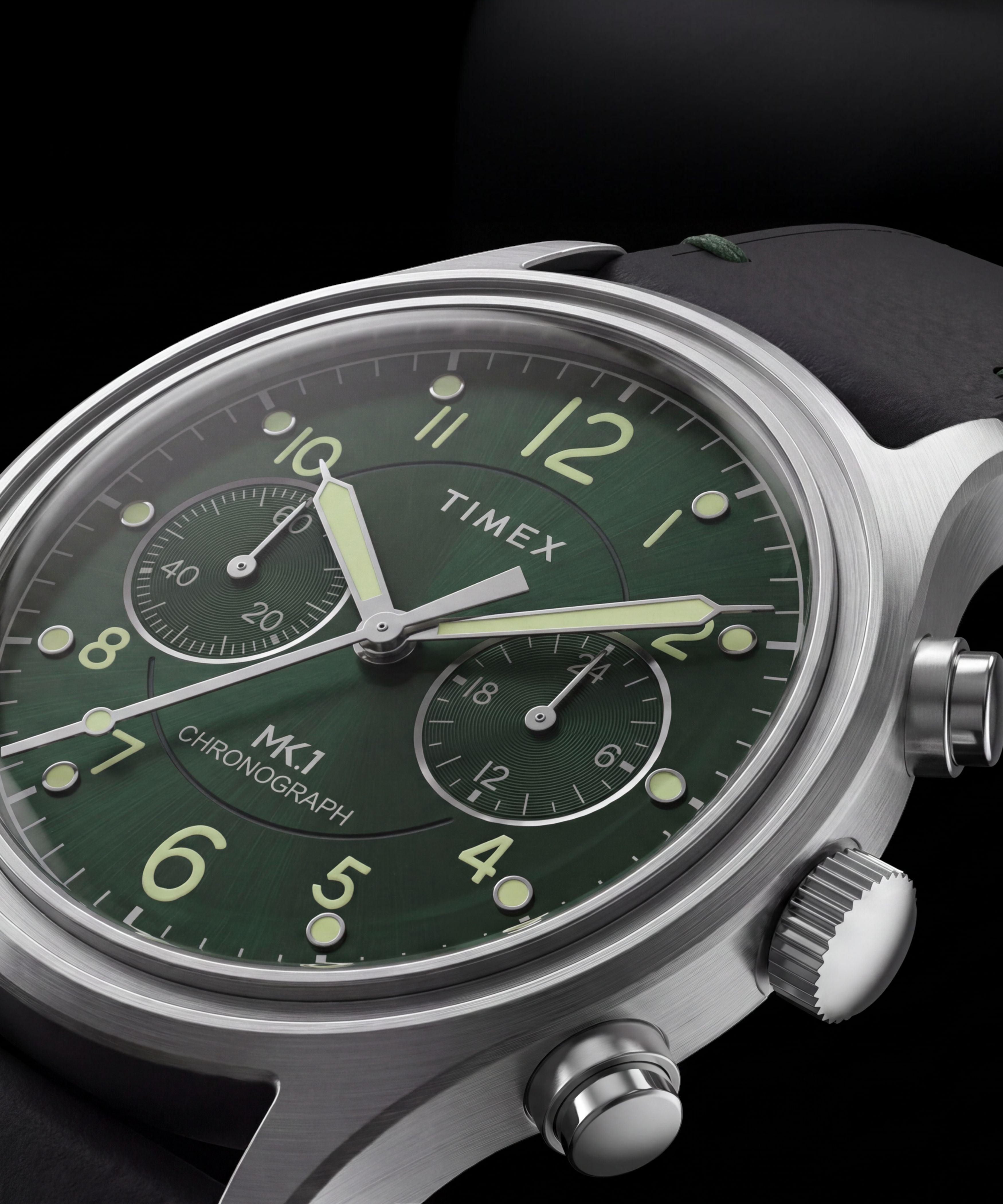 MK1® Chronograph 40mm Leather Strap Watch
