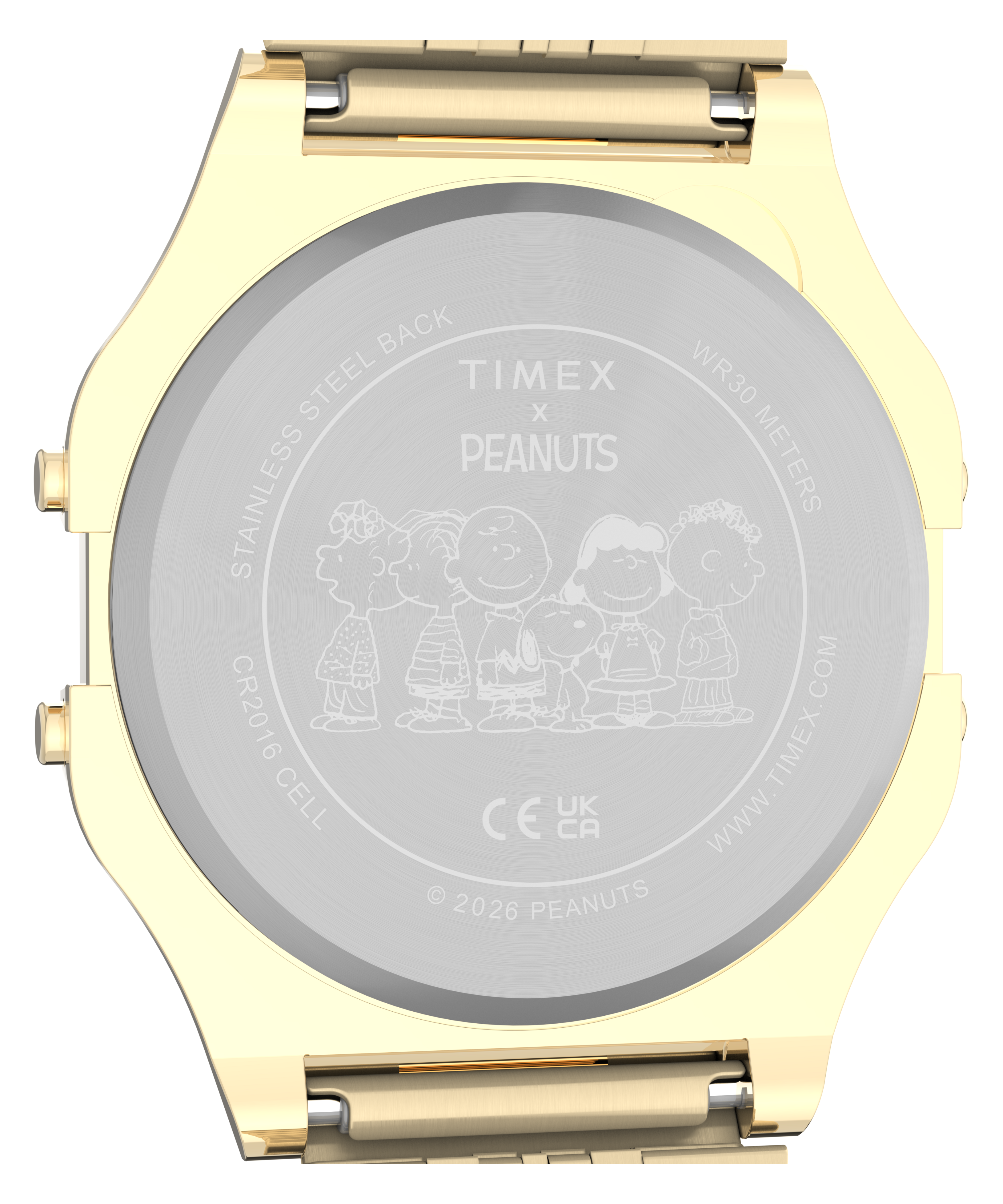 Peanuts® x Timex T80 Snoopy Ski 34.5mm Stainless Steel Bracelet Watch