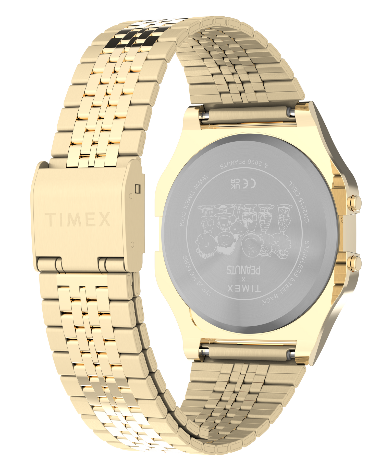 Peanuts® x Timex T80 Snoopy Ski 34.5mm Stainless Steel Bracelet Watch