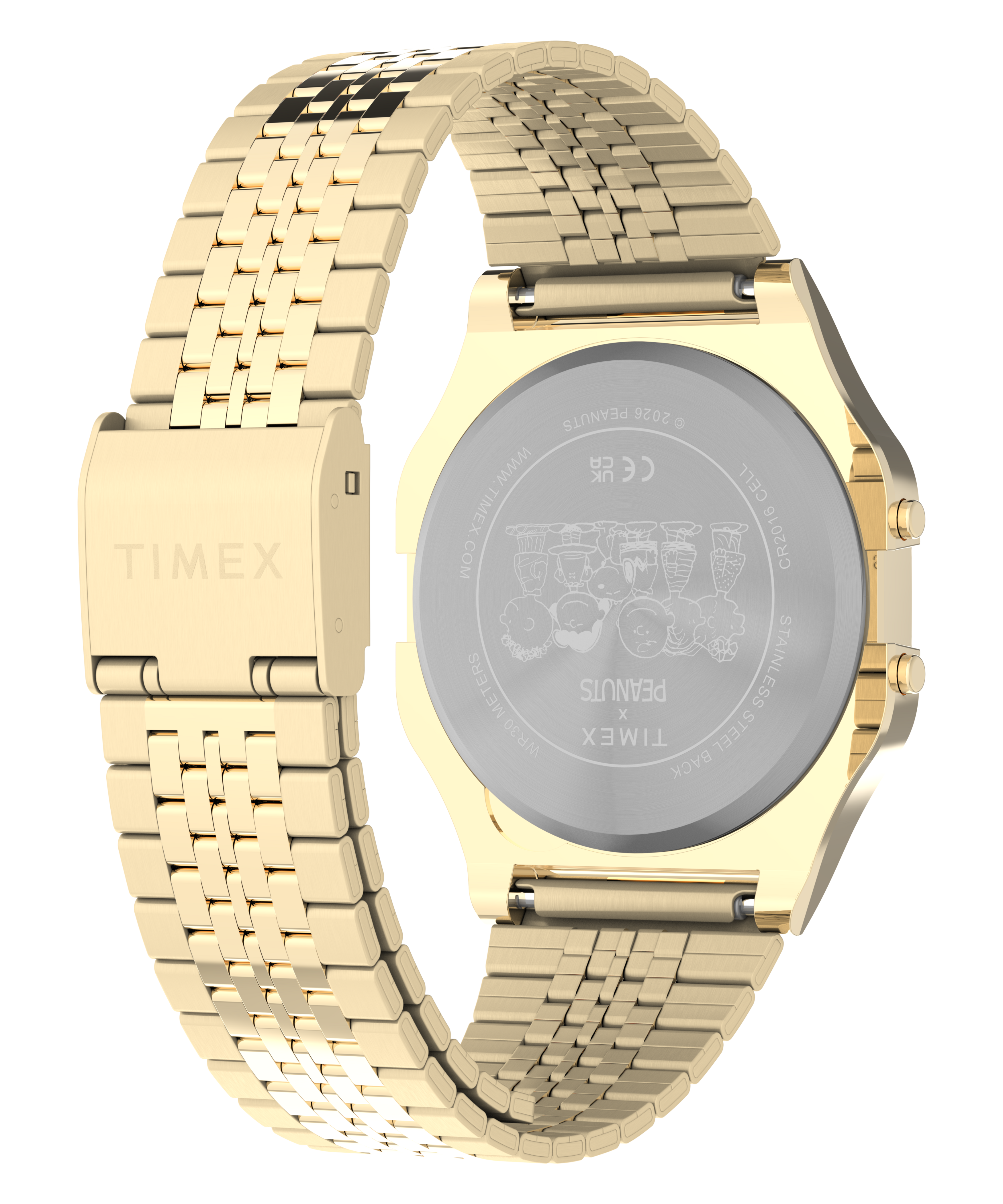 Peanuts® x Timex T80 Snoopy Ski 34.5mm Stainless Steel Bracelet Watch