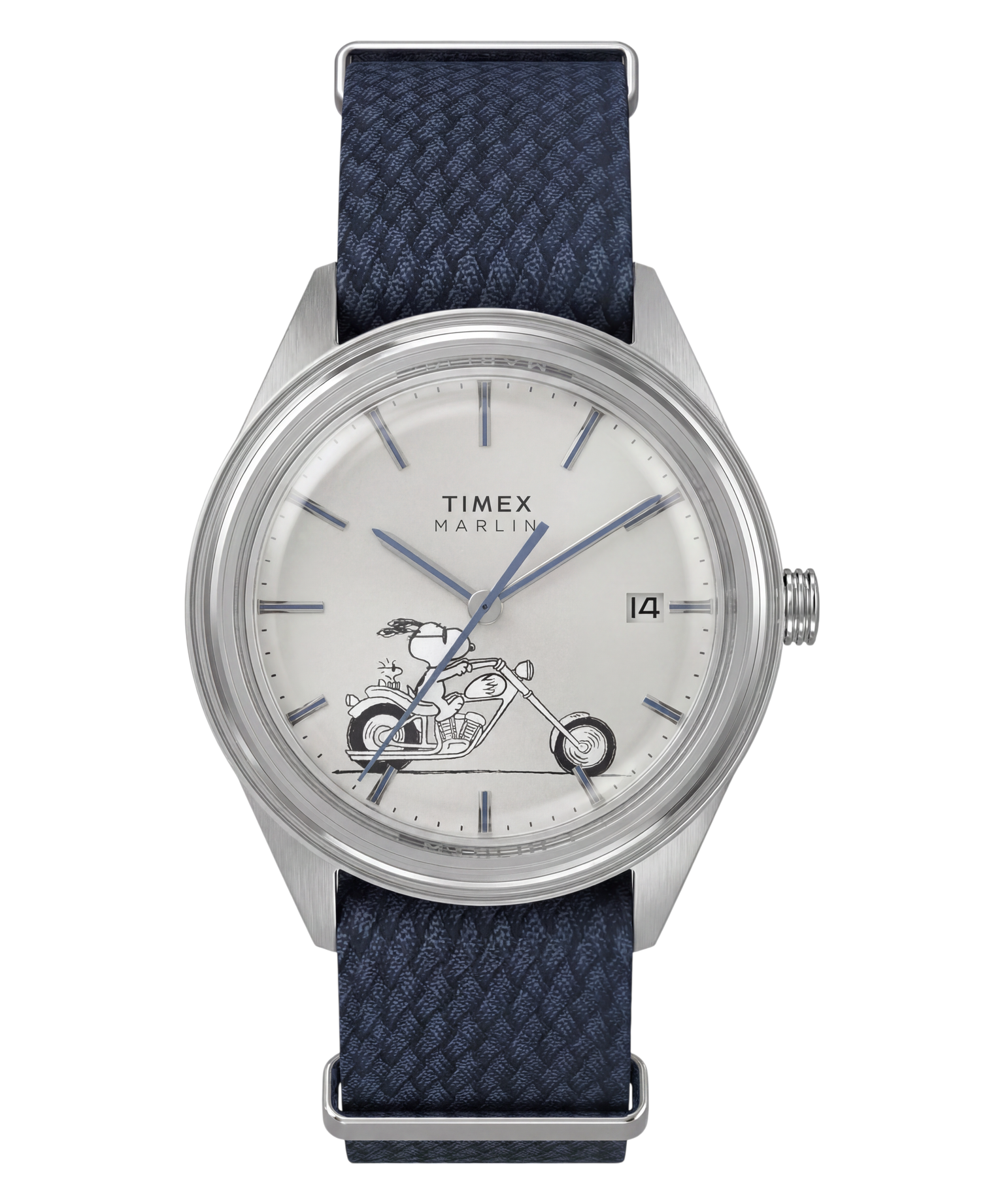 Peanuts® x Timex Marlin® Jet Automatic Easy Rider 38mm Fabric Strap Watch
