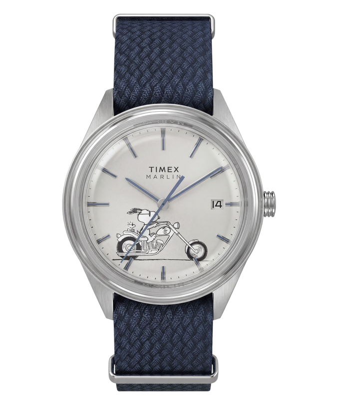 Peanuts® x Timex Marlin® Jet Automatic Easy Rider 38mm Fabric Strap Watch