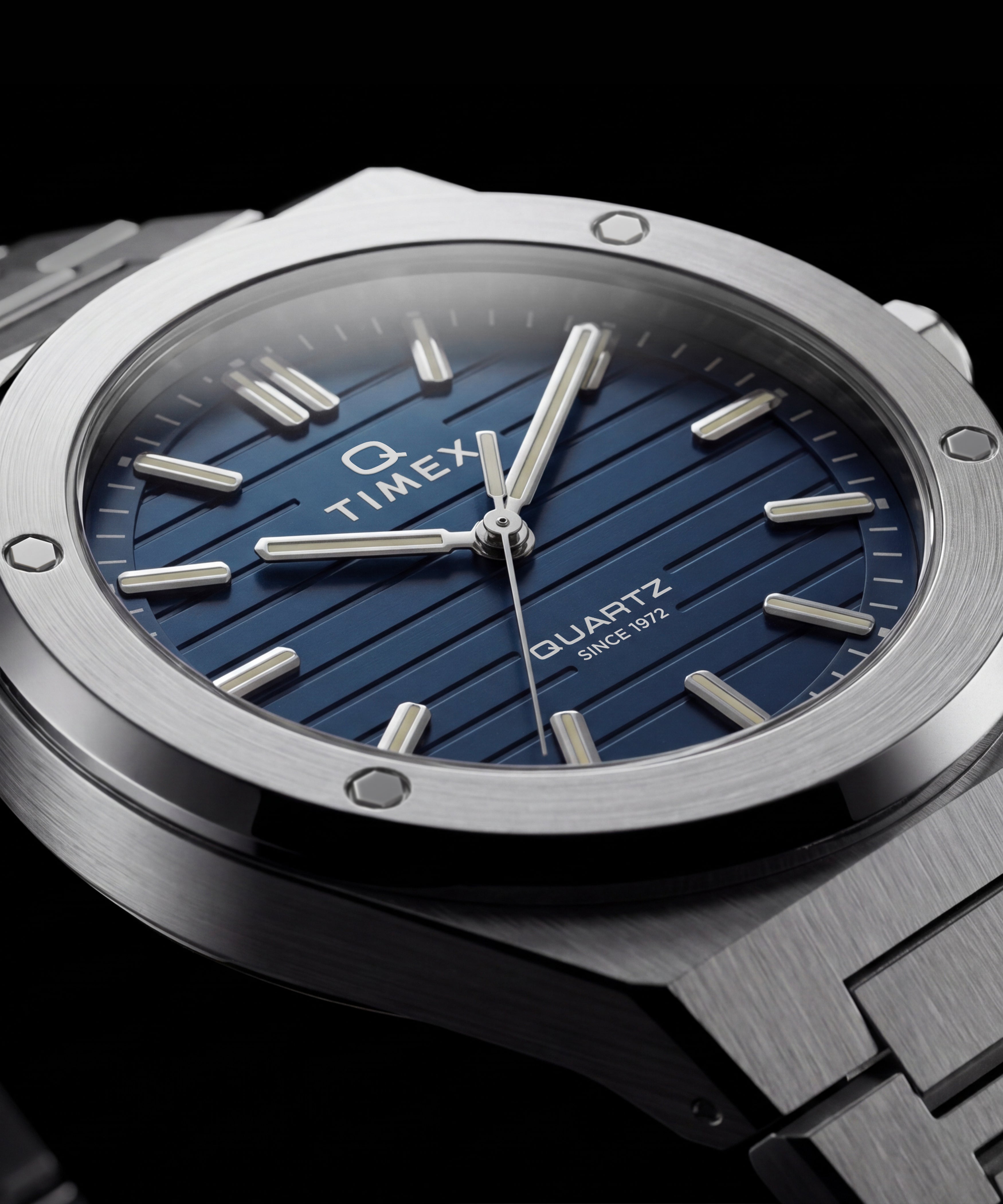 Q Timex Marbella 40.5mm Stainless Steel Bracelet Watch