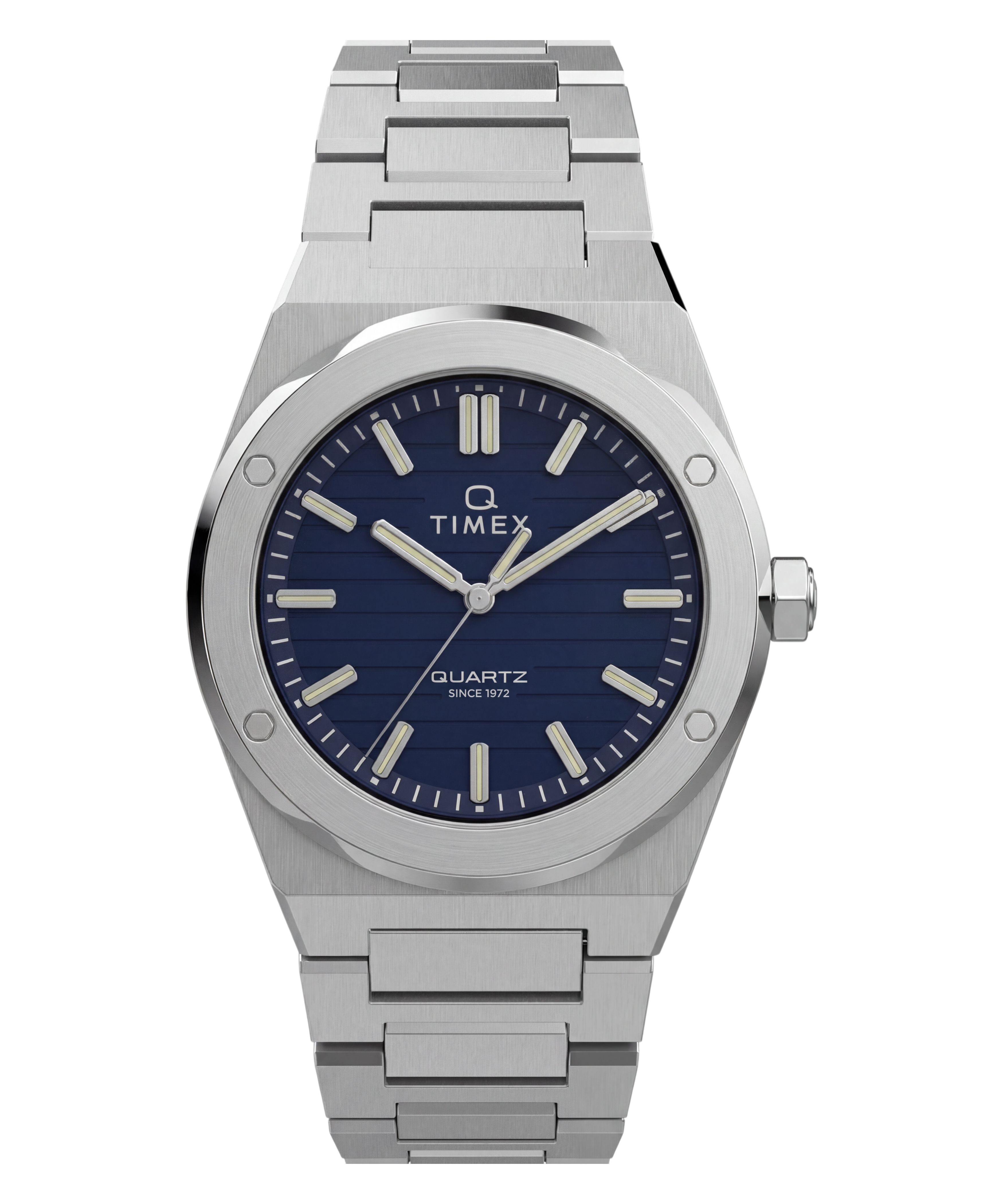 Q Timex Marbella 40.5mm Stainless Steel Bracelet Watch