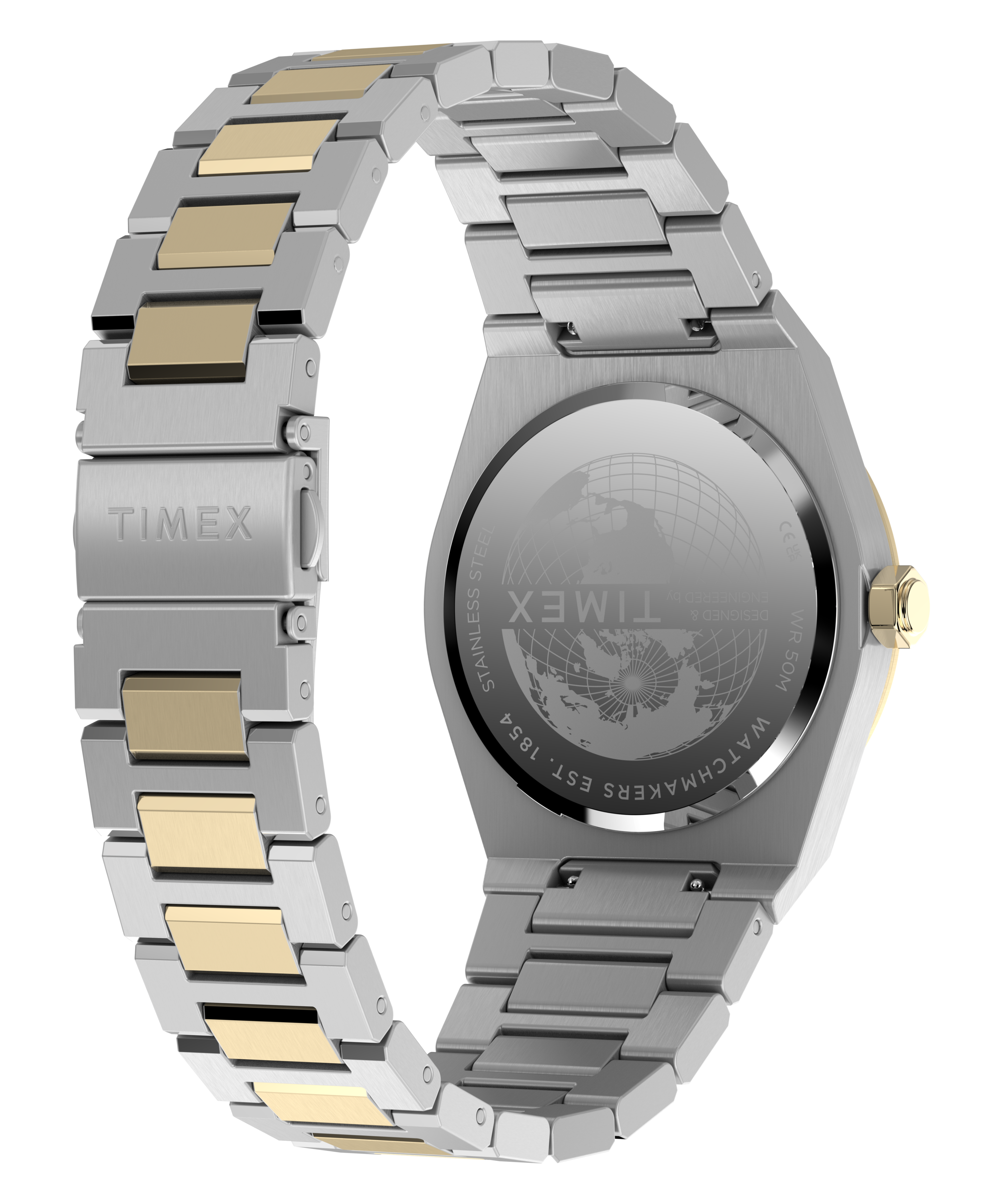Q Timex Marbella 40.5mm Stainless Steel Bracelet Watch