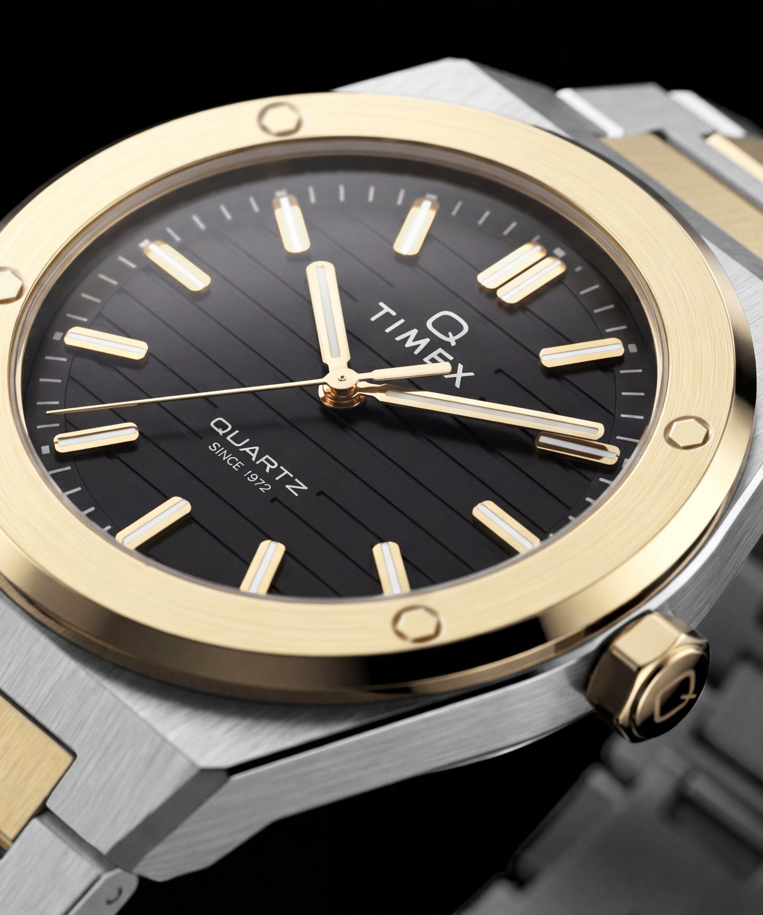 Q Timex Marbella 40.5mm Stainless Steel Bracelet Watch