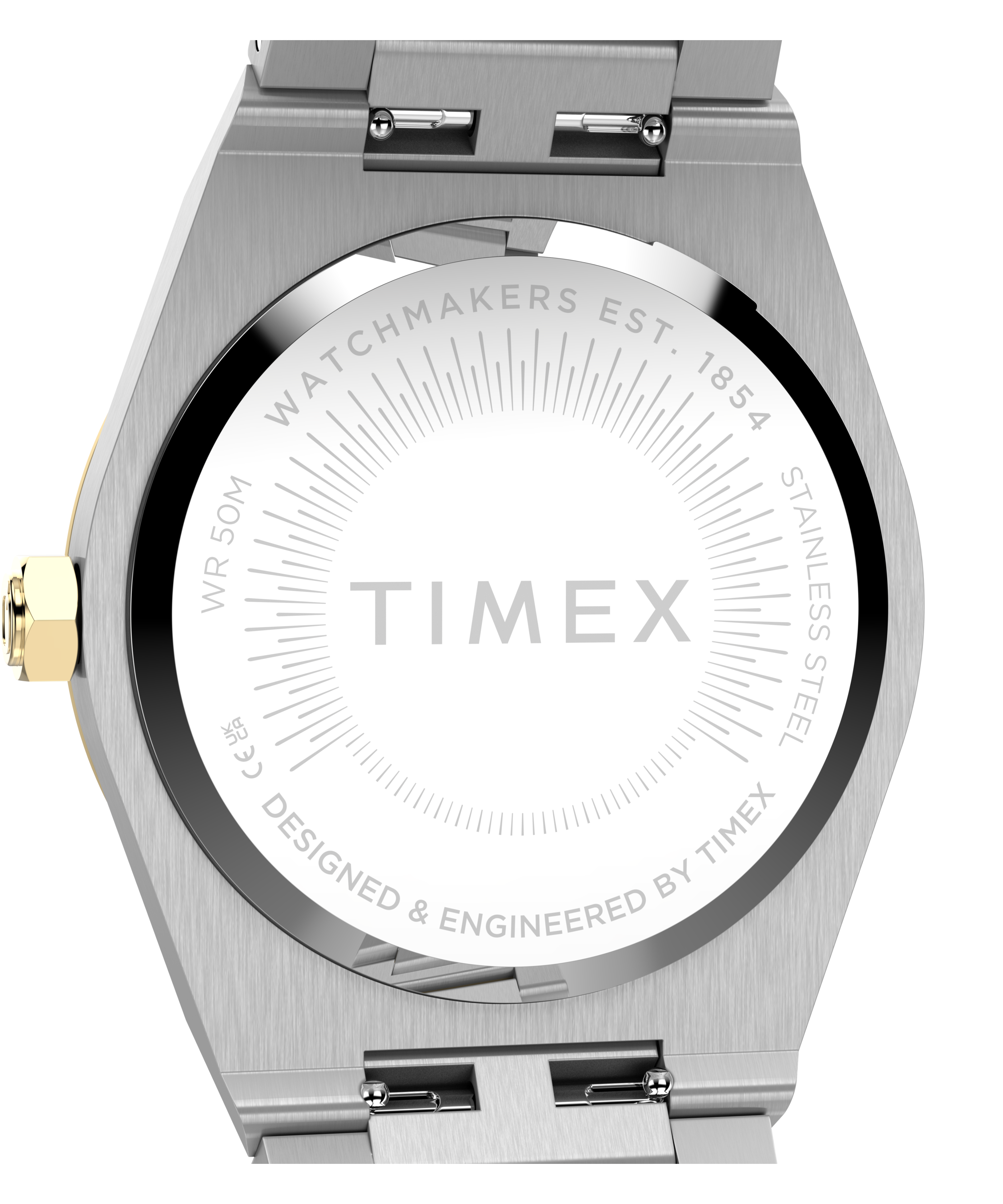 Q Timex Marbella 34mm Stainless Steel Bracelet Watch