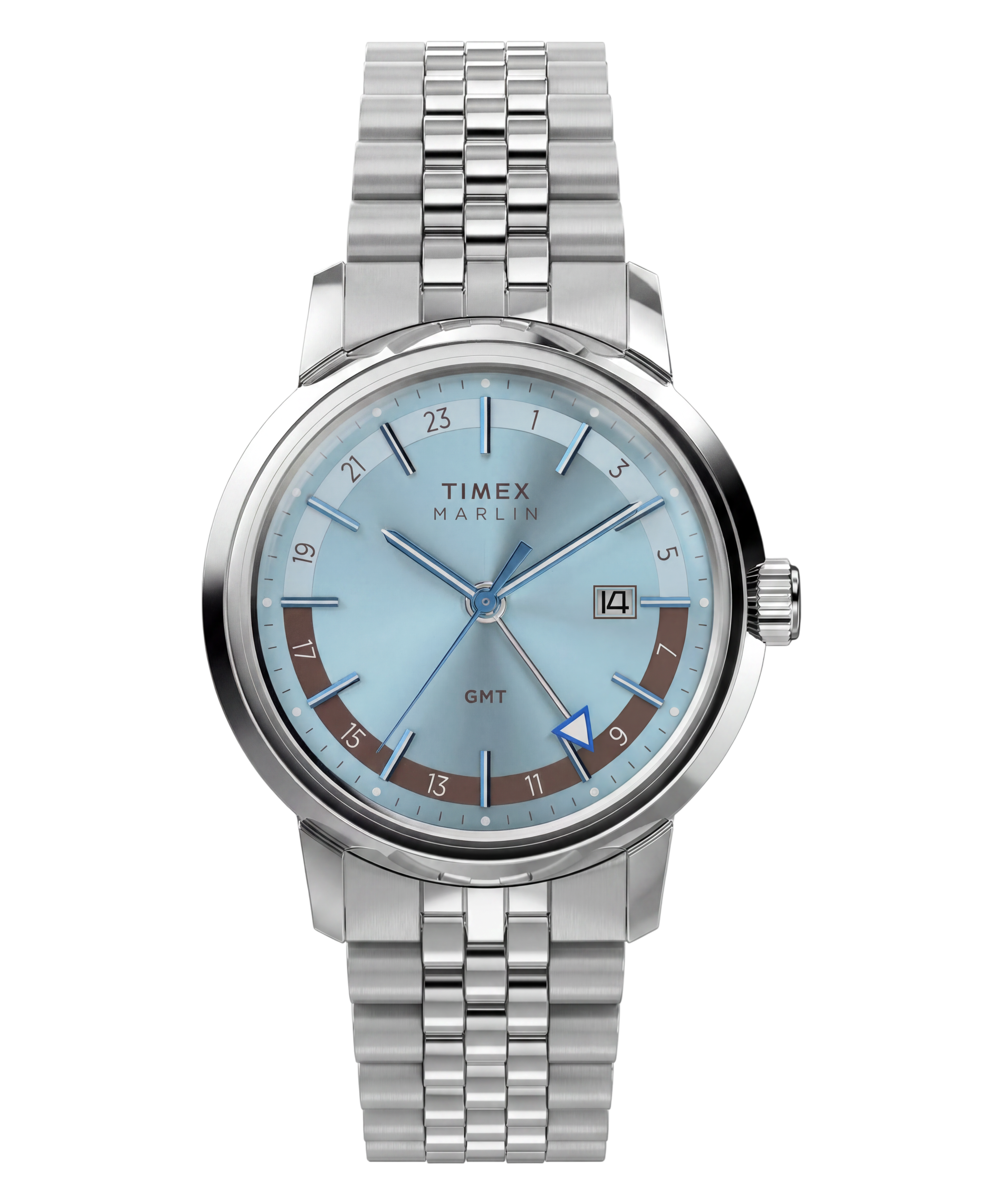 Marlin® GMT 40mm Stainless Steel Bracelet Watch