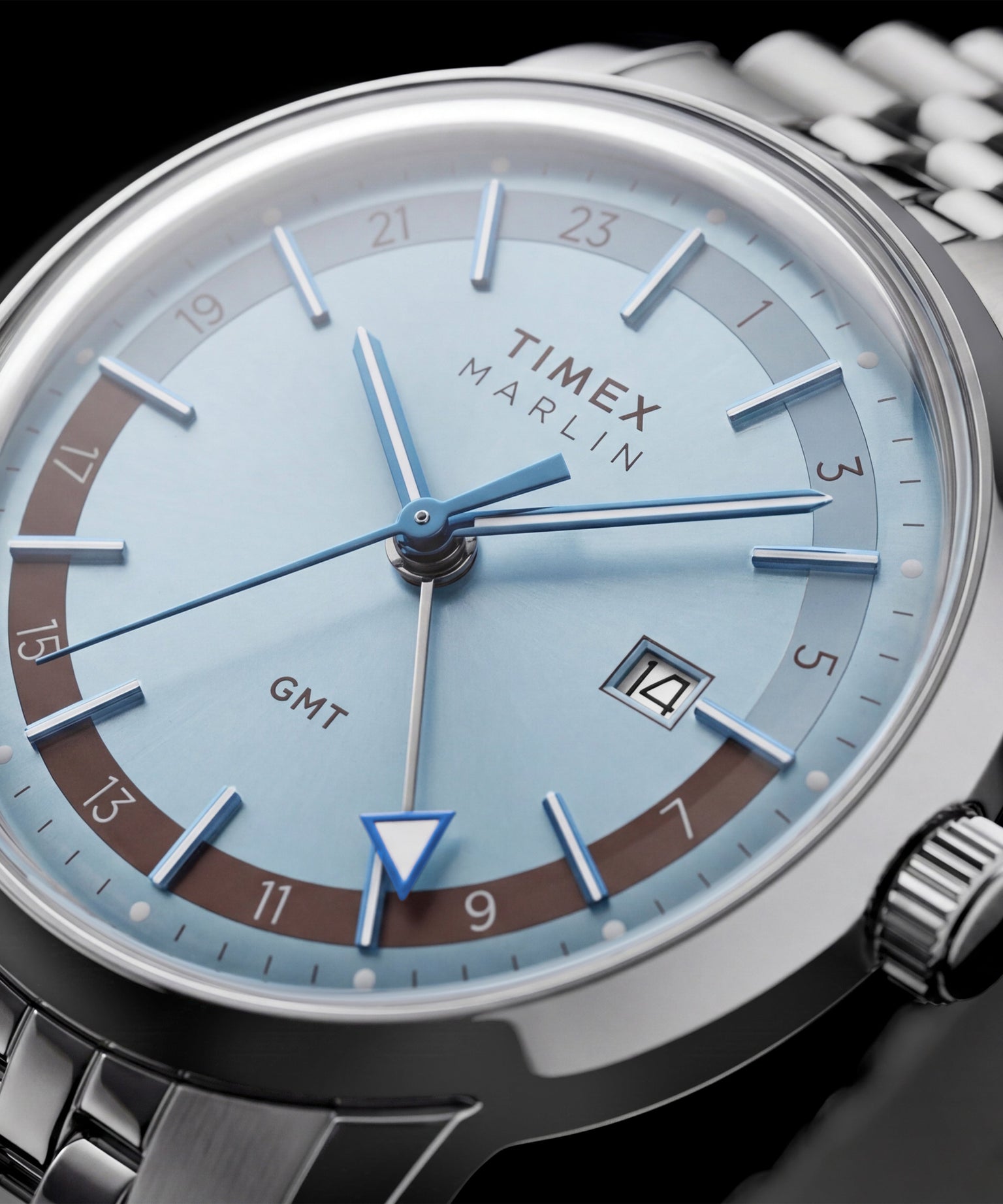 Marlin® GMT 40mm Stainless Steel Bracelet Watch