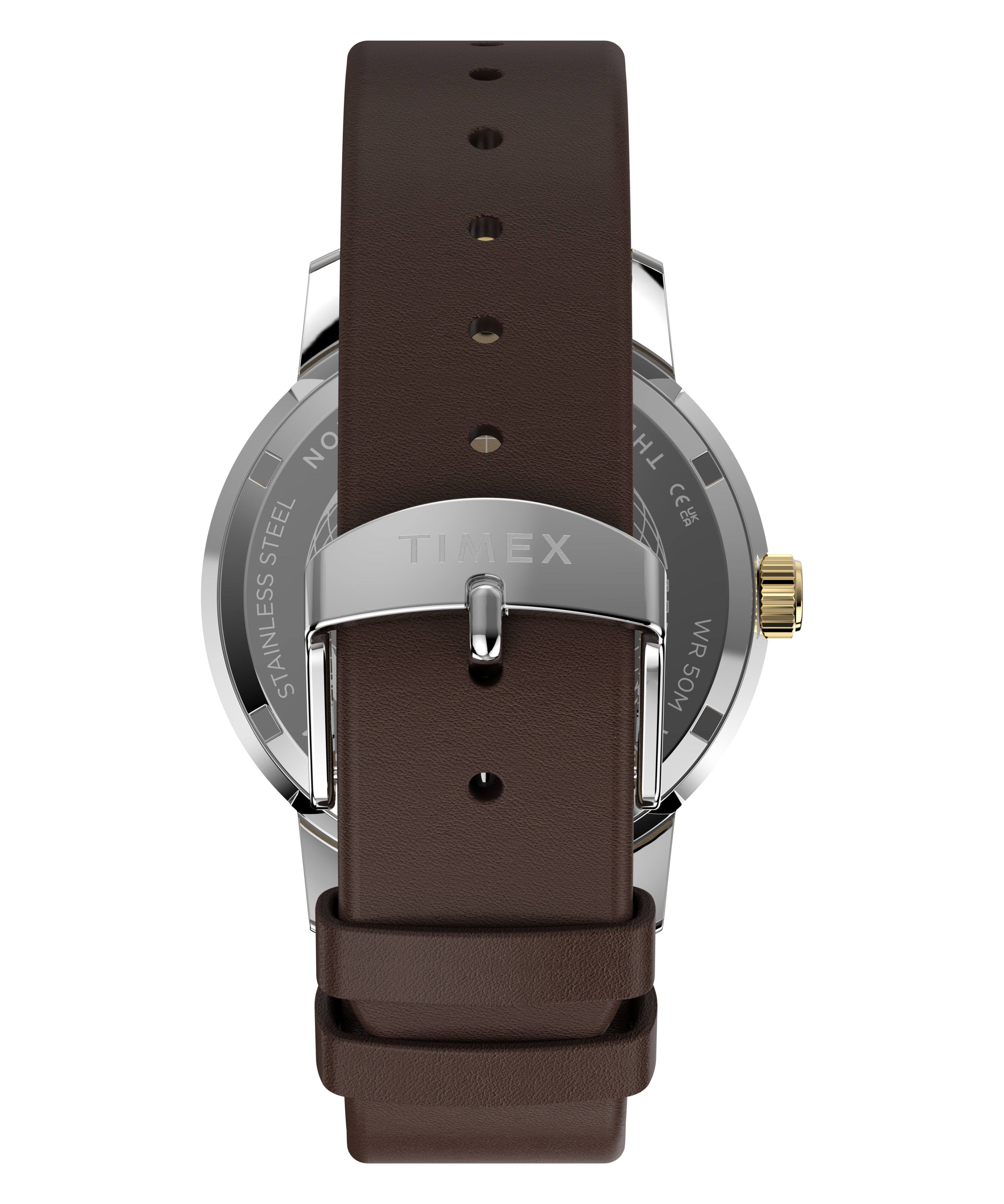 Marlin® GMT 40mm Leather Strap Watch