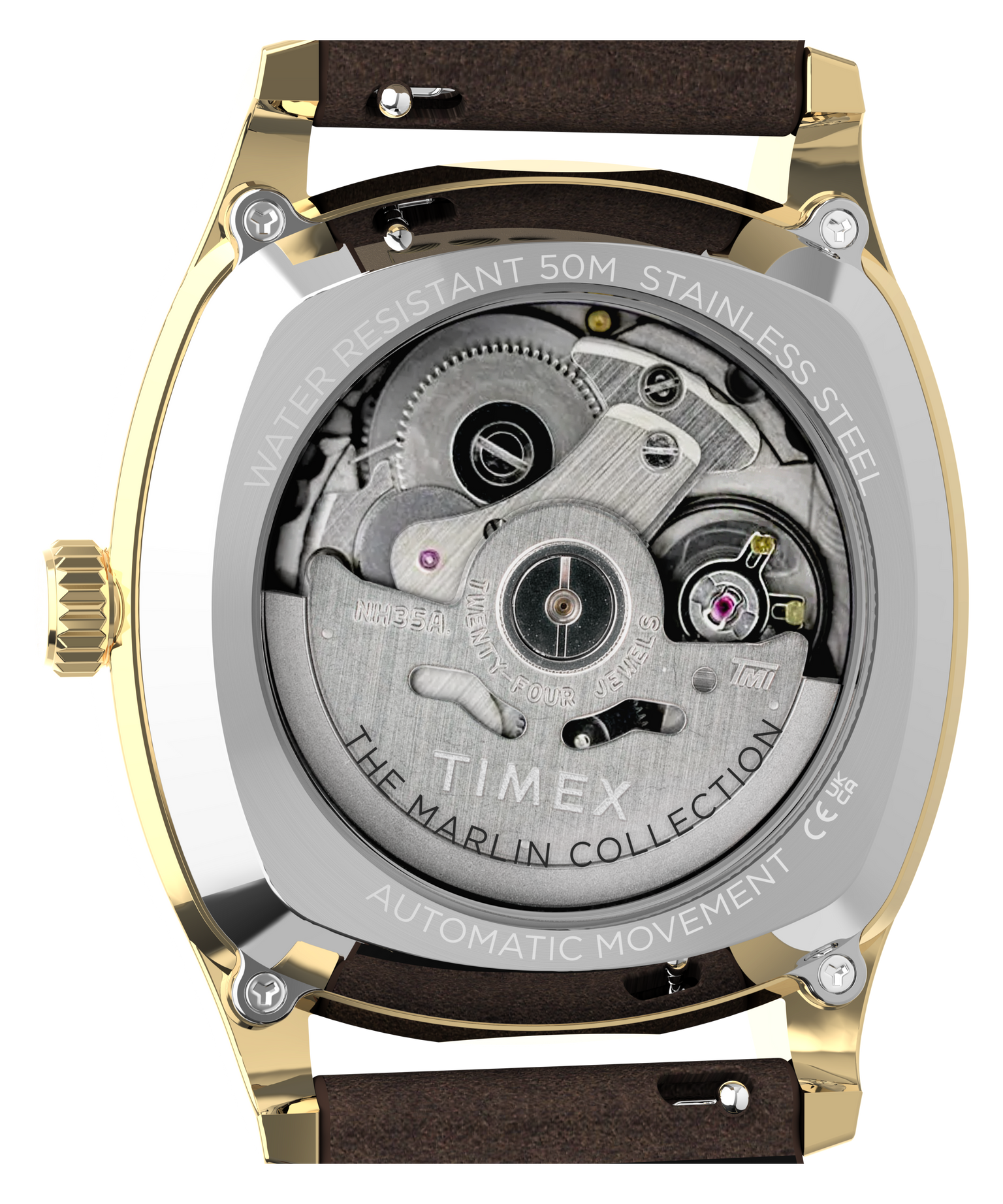 Marlin® Chatham Automatic 36mm Leather Strap Watch