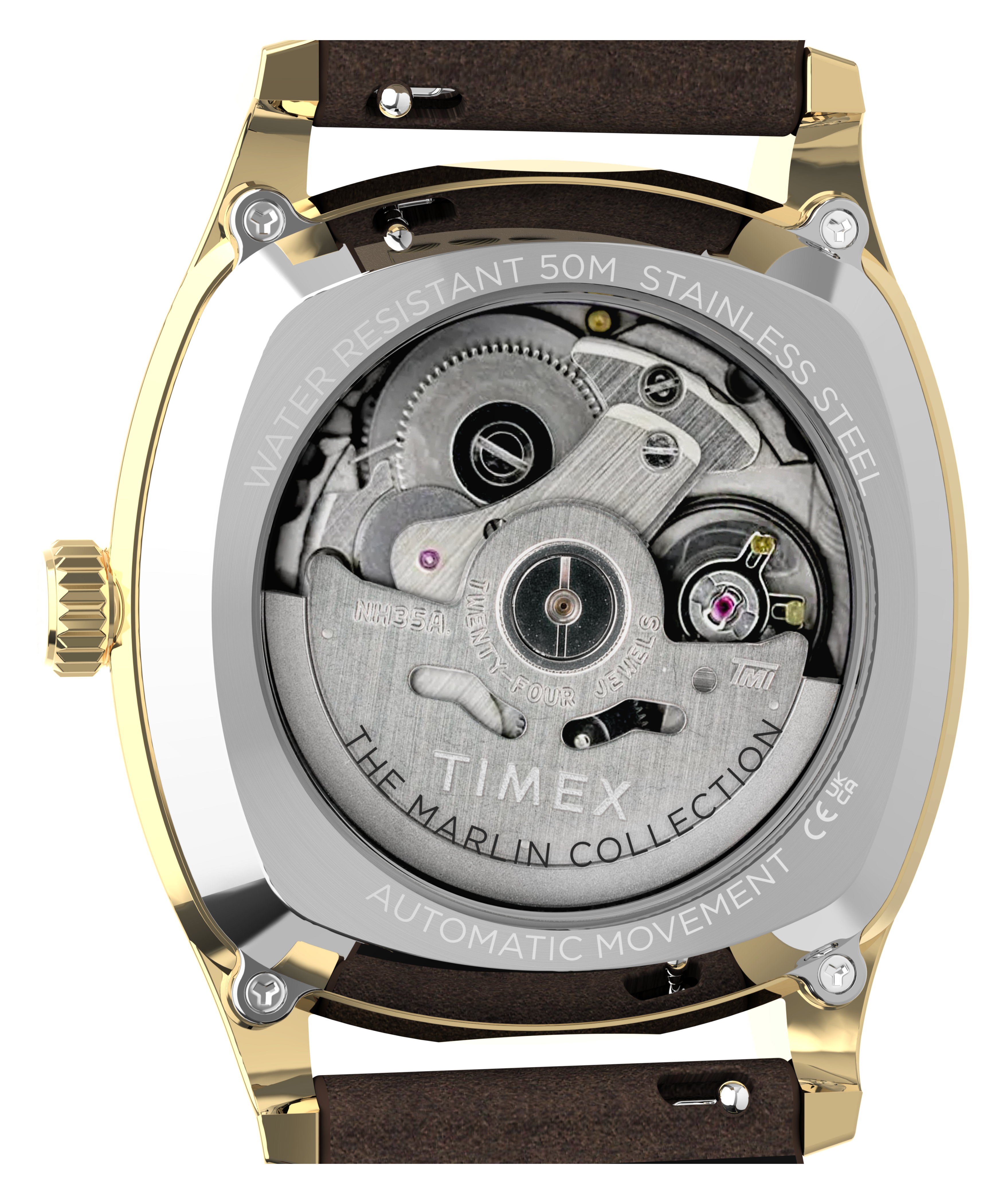 Marlin® Chatham Automatic 36mm Leather Strap Watch