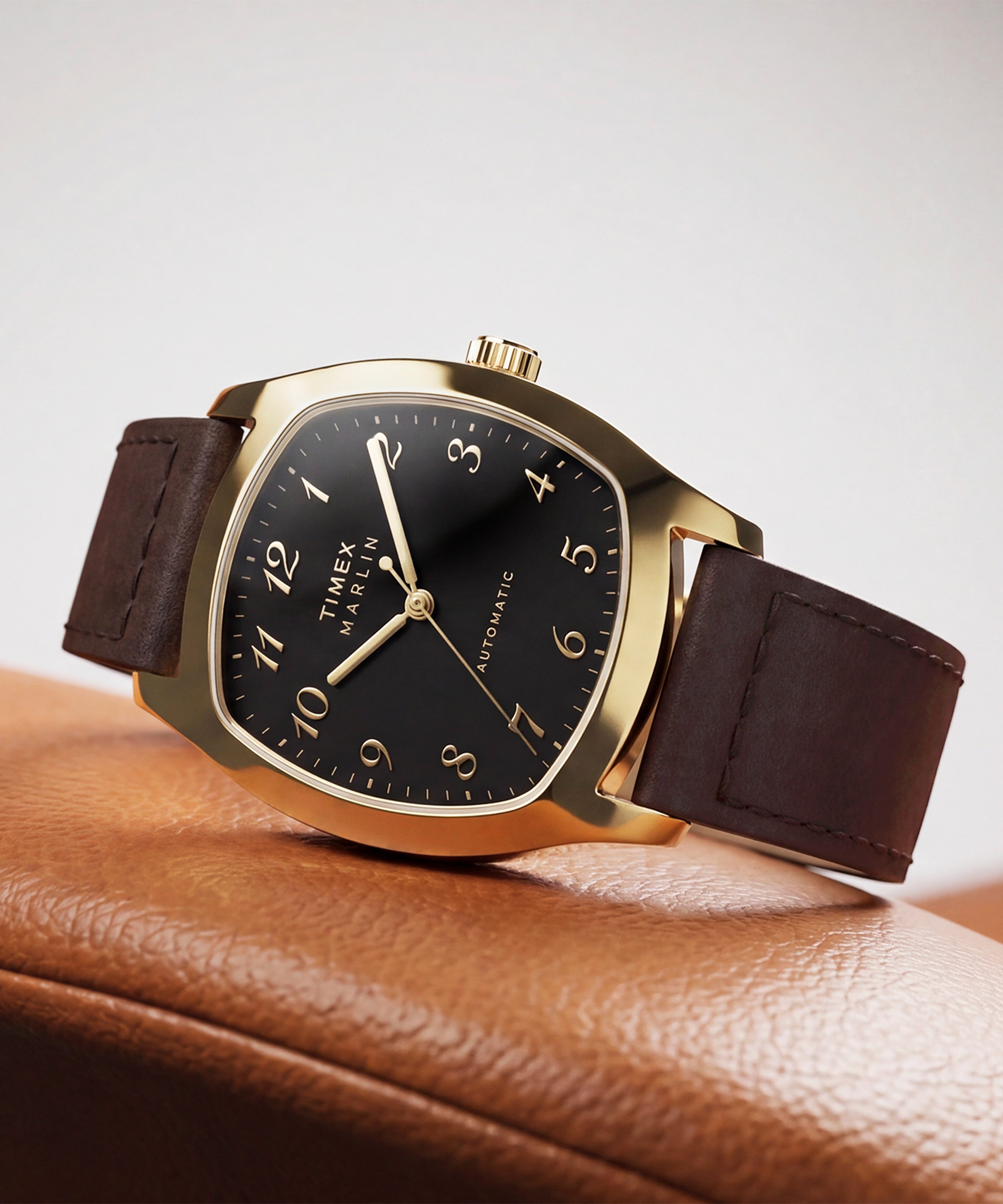 Marlin® Chatham Automatic 36mm Leather Strap Watch
