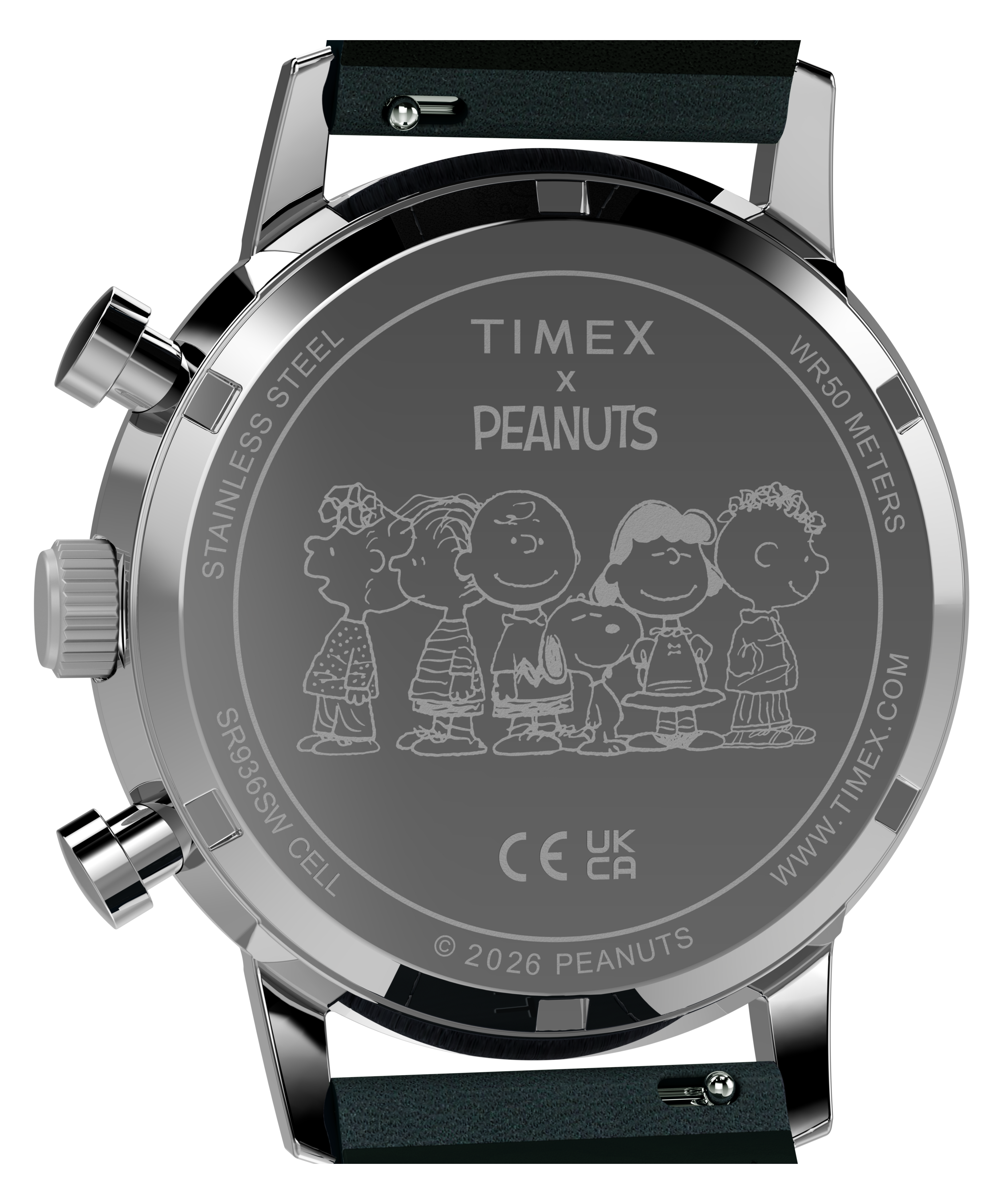 Peanuts® x Timex Marlin® Chronograph 40mm Leather Strap Watch