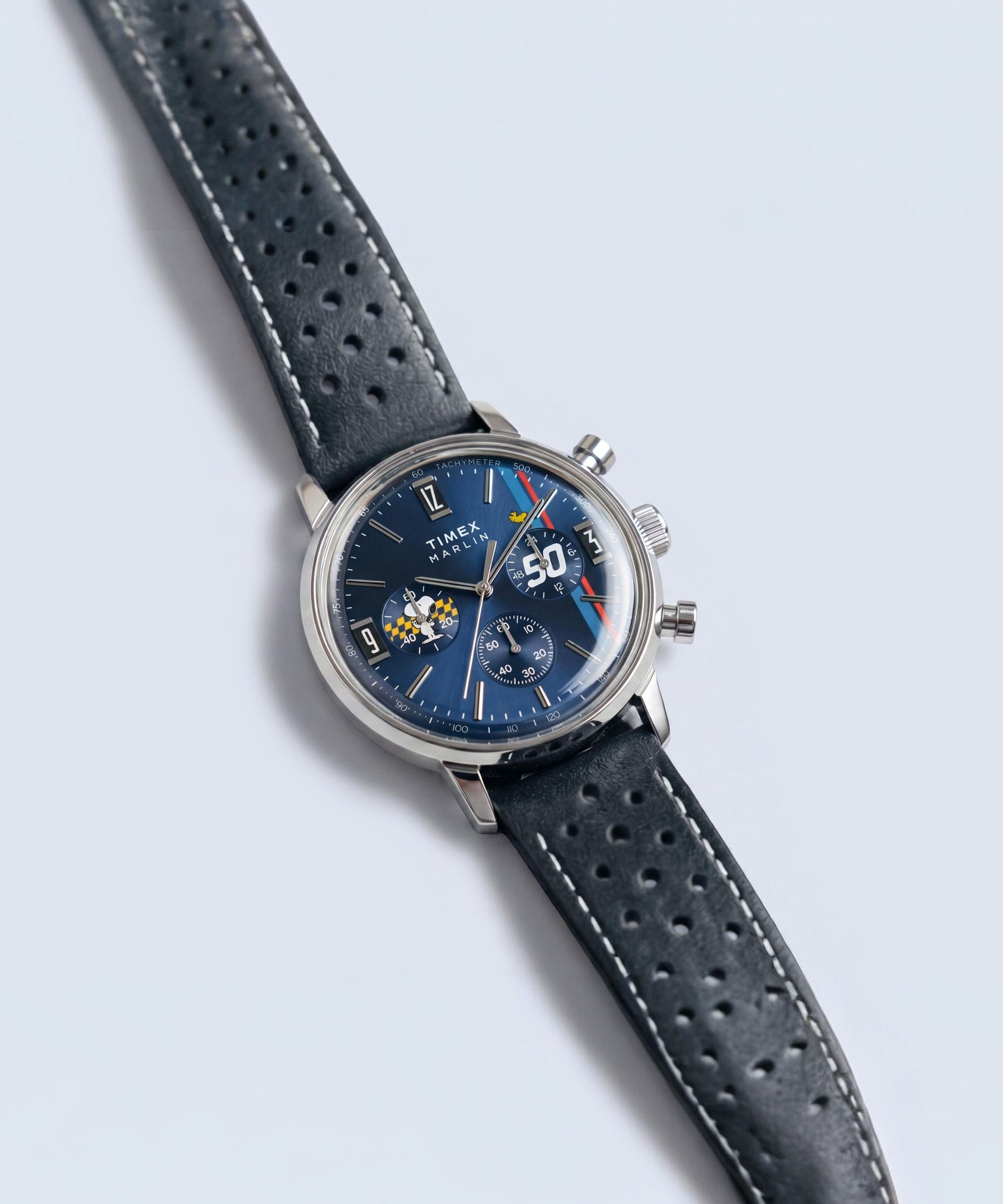 Peanuts® x Timex Marlin® Chronograph 40mm Leather Strap Watch