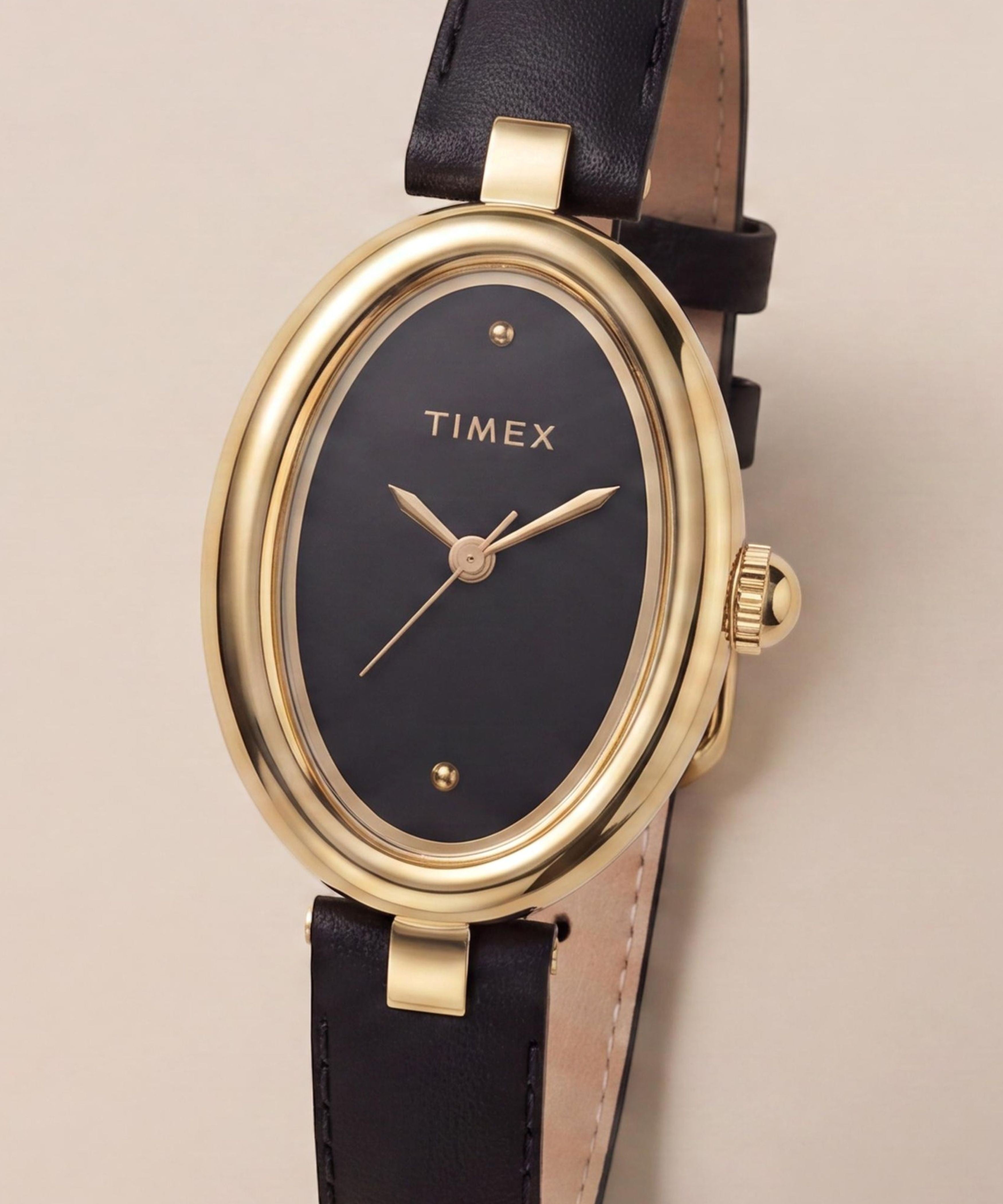 Cavatina® Luxe 22mm Leather Strap Watch