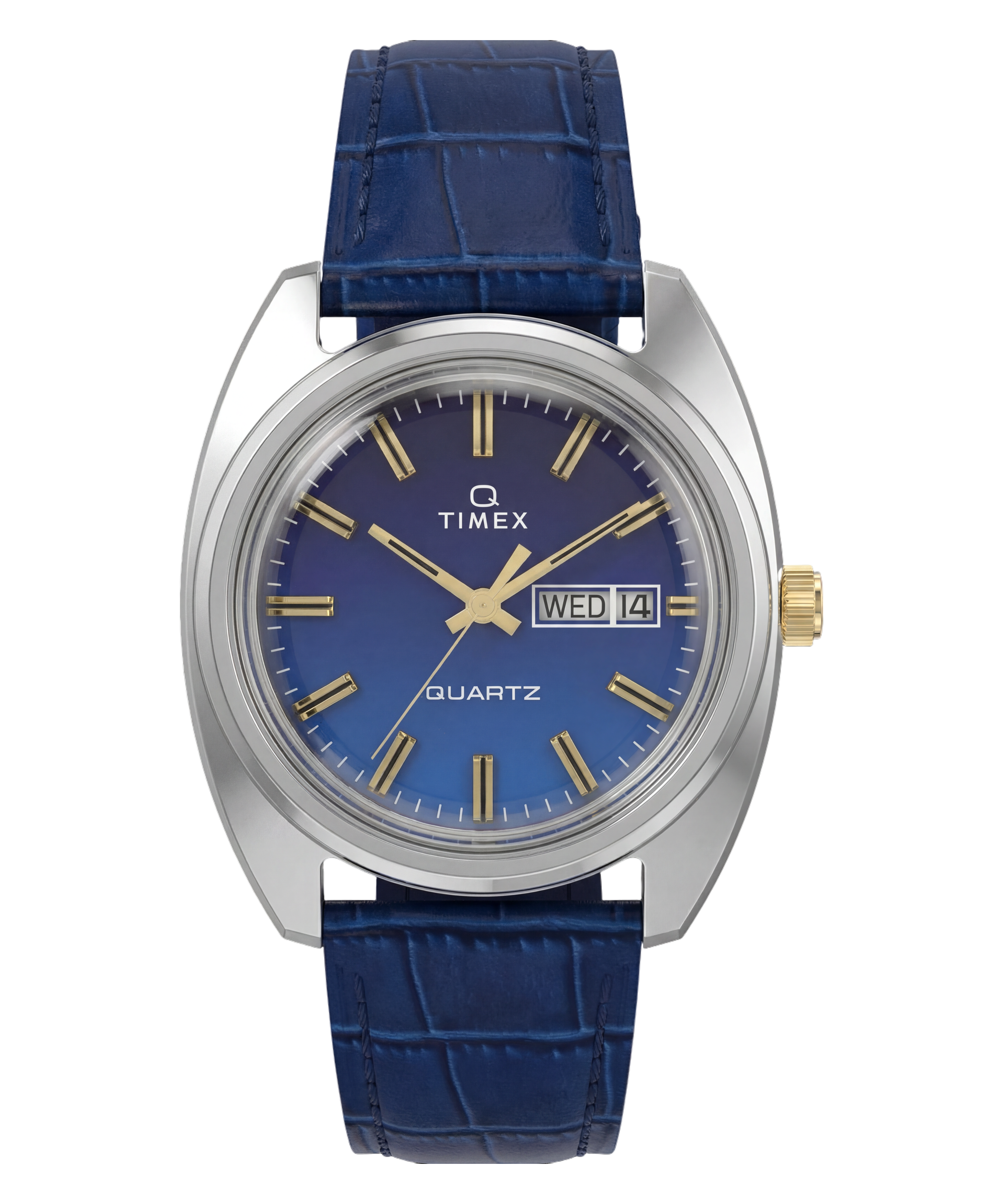 Timex 1976 Day Date Fume Reissue Inspired 37mm Leather Strap Watch