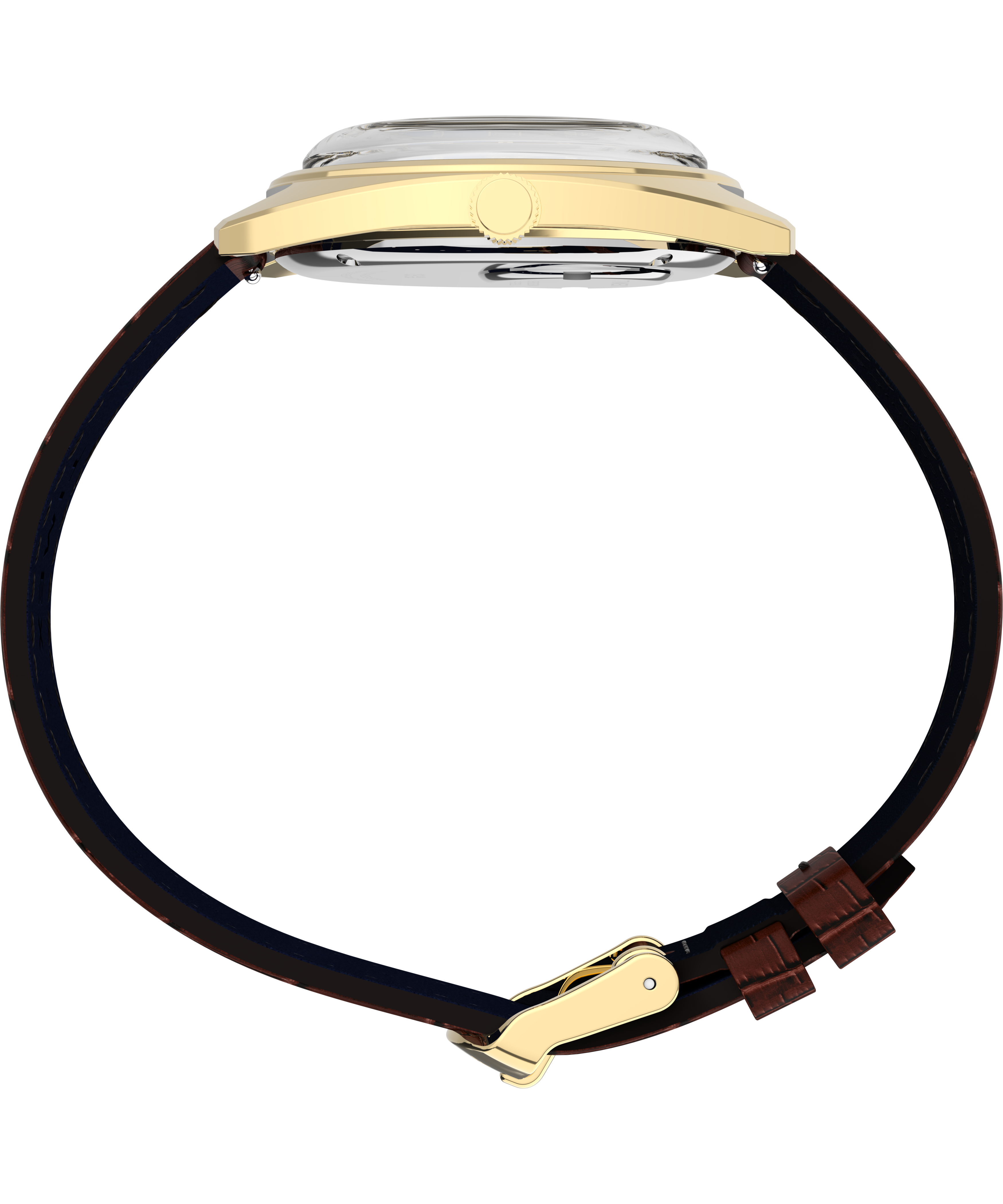 Timex 1976 Day Date Fume Reissue Inspired 37mm Leather Strap Watch