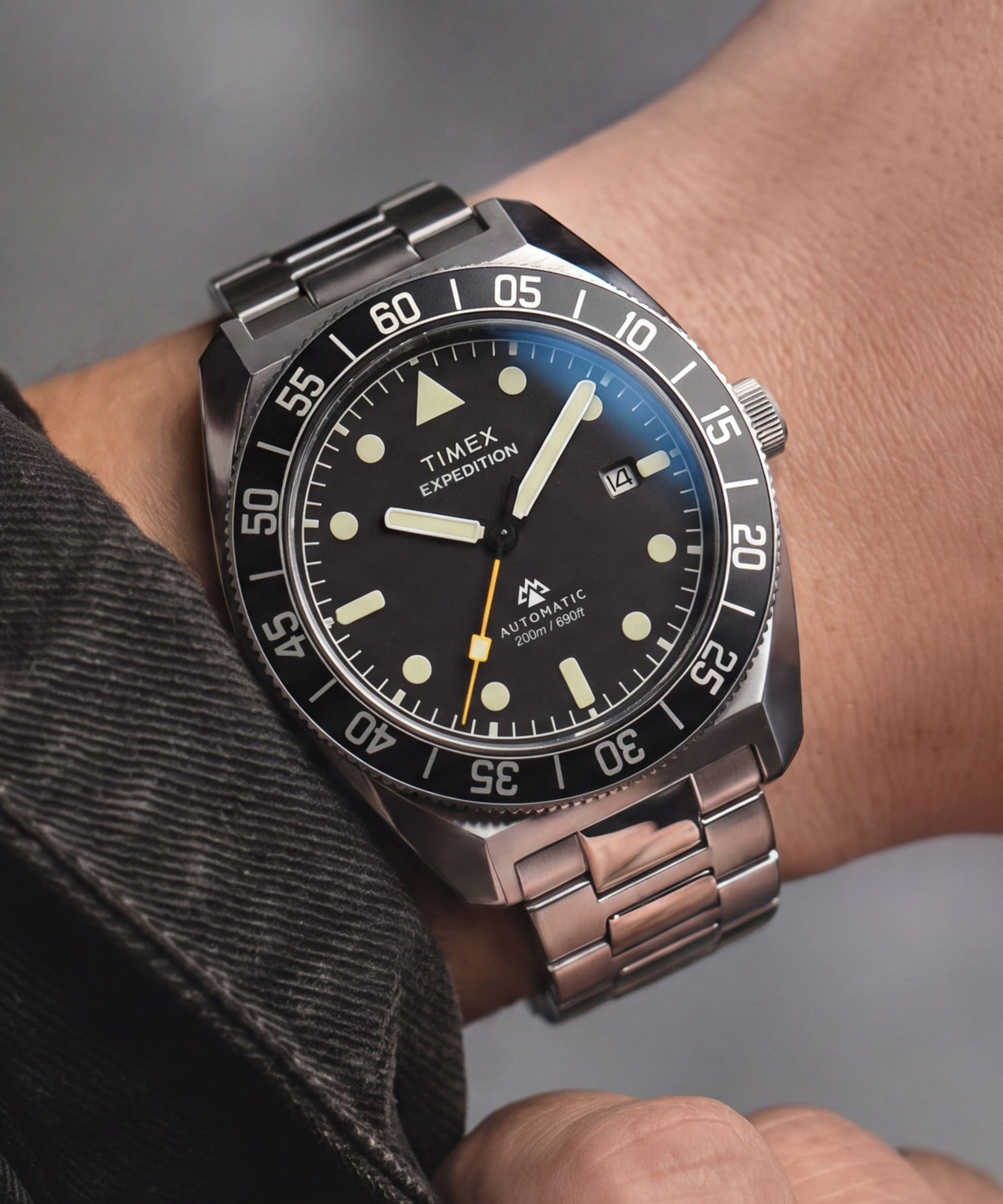 Expedition® Pioneer Automatic 41mm Stainless Steel Bracelet Watch