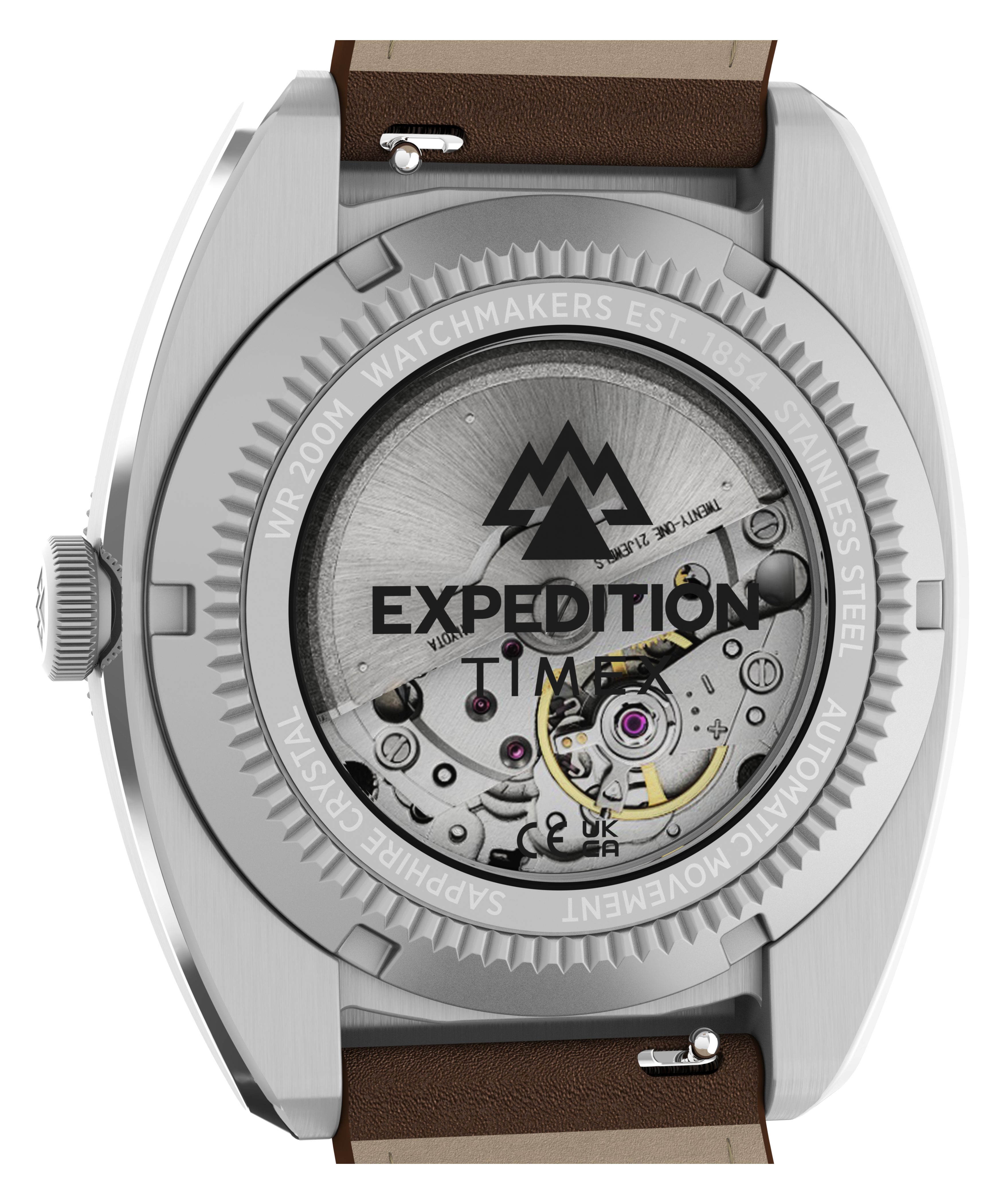 Expedition® Pioneer Automatic 41mm Leather Strap Watch