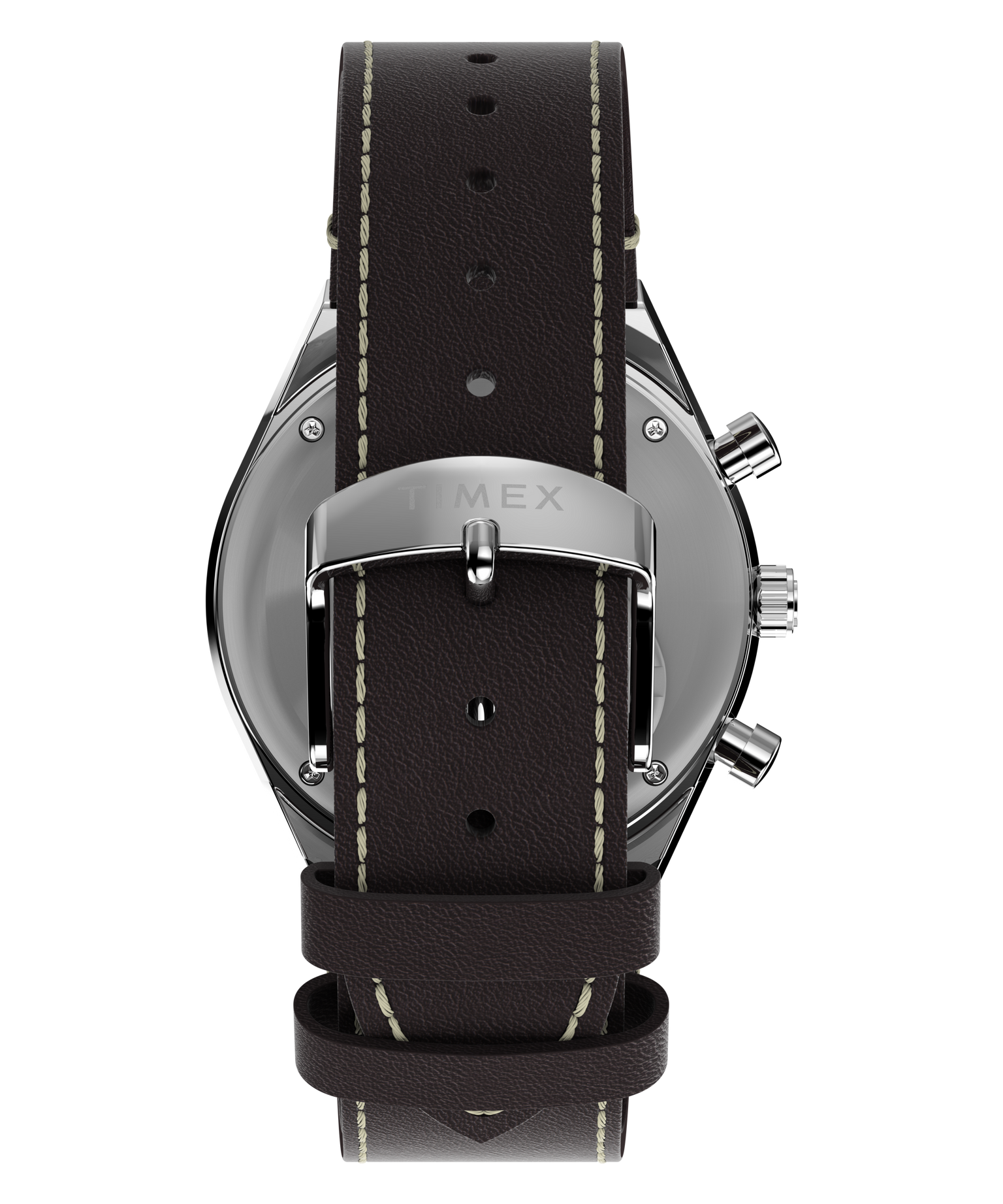 Q Timex Chronograph 40mm Leather Strap Watch