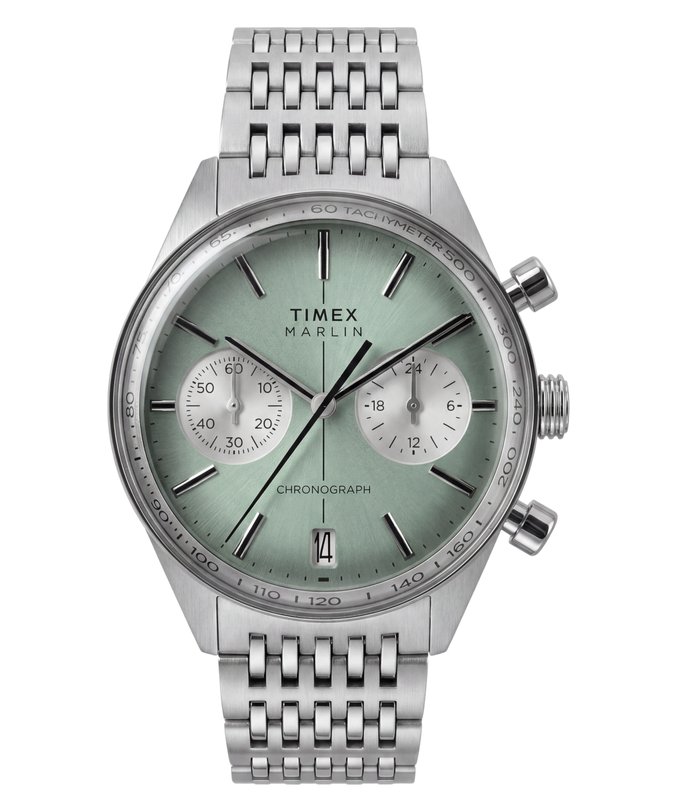Marlin Jet Chronograph | 40mm, Steel, Green Dial