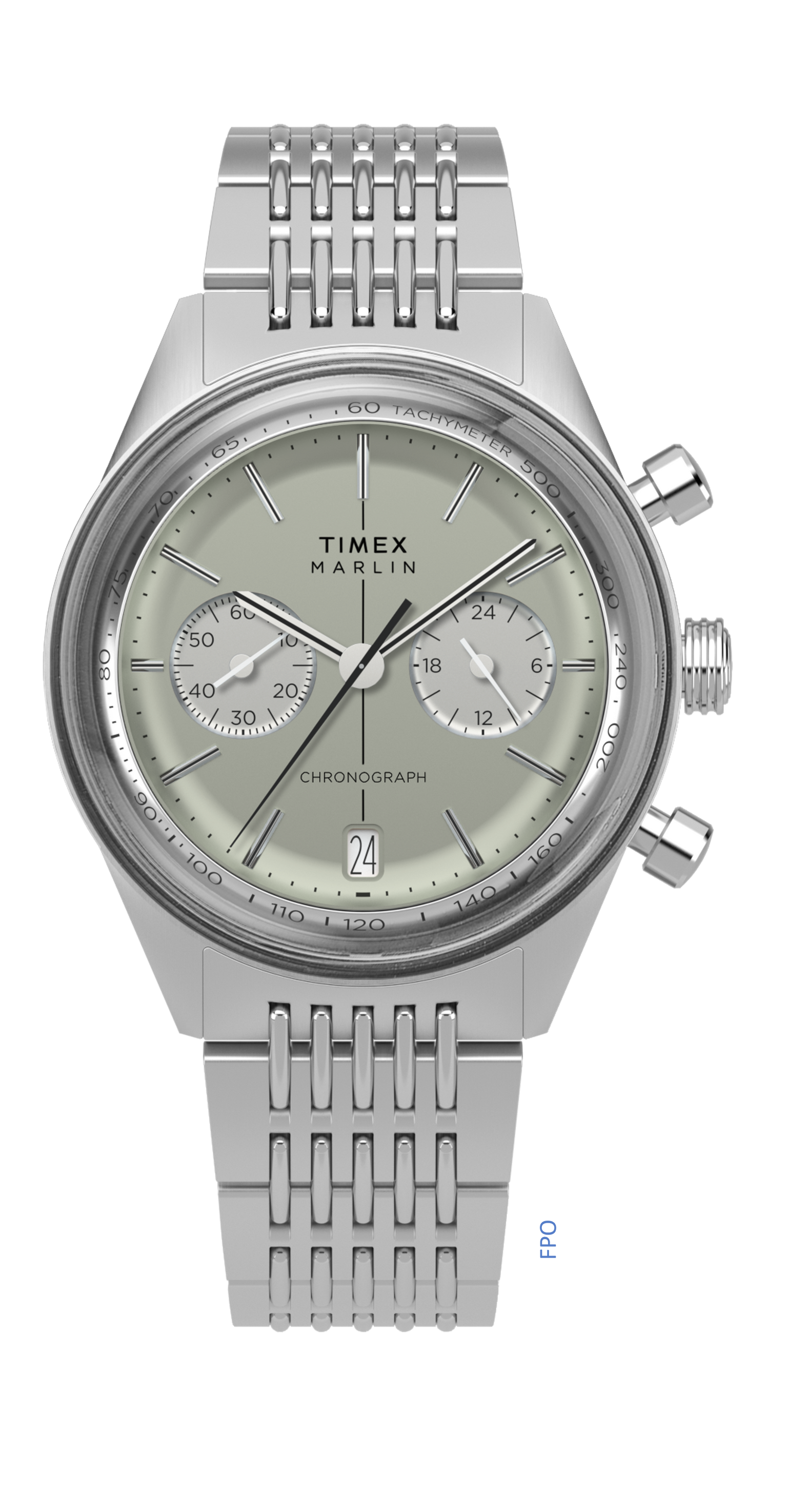 Marlin® Jet Chronograph 40mm Stainless Steel Bracelet Watch