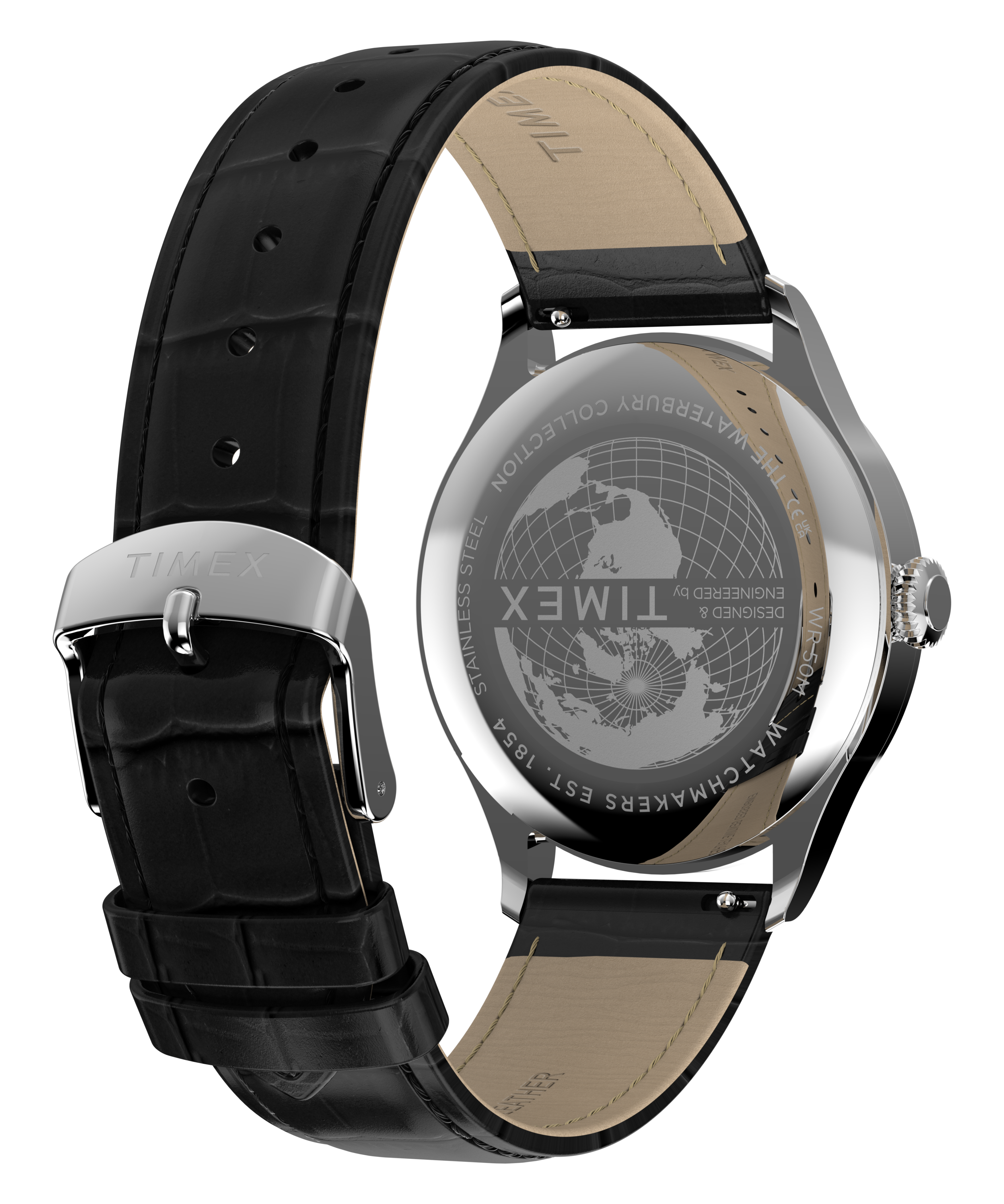 Waterbury Classic 39mm Leather Strap Watch