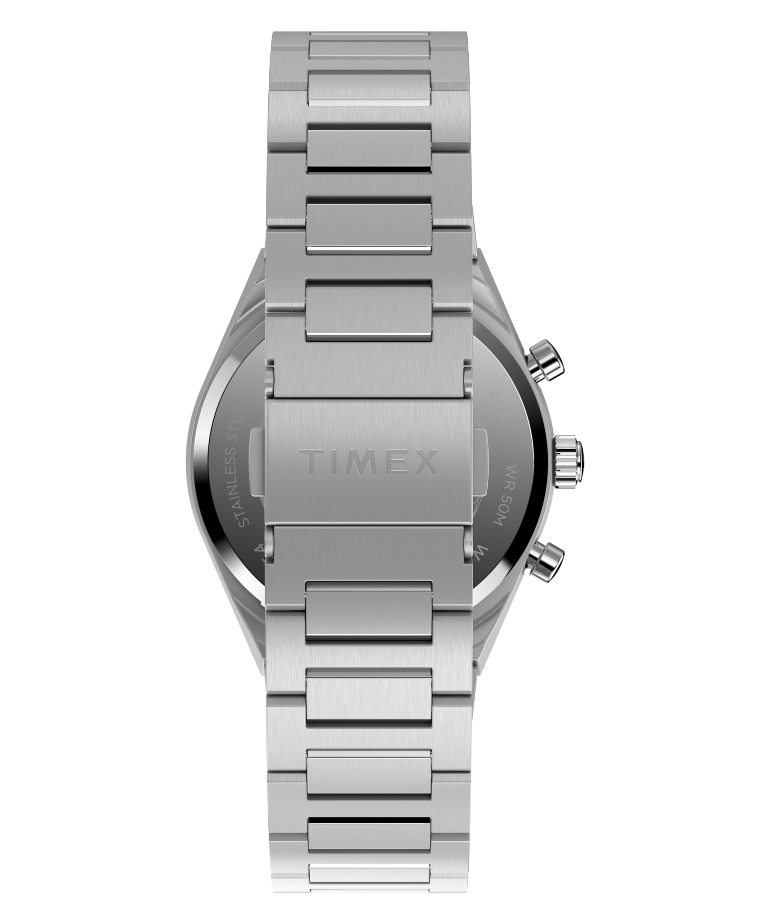 Q Timex Continental Chronograph 36mm Stainless Steel Bracelet Watch