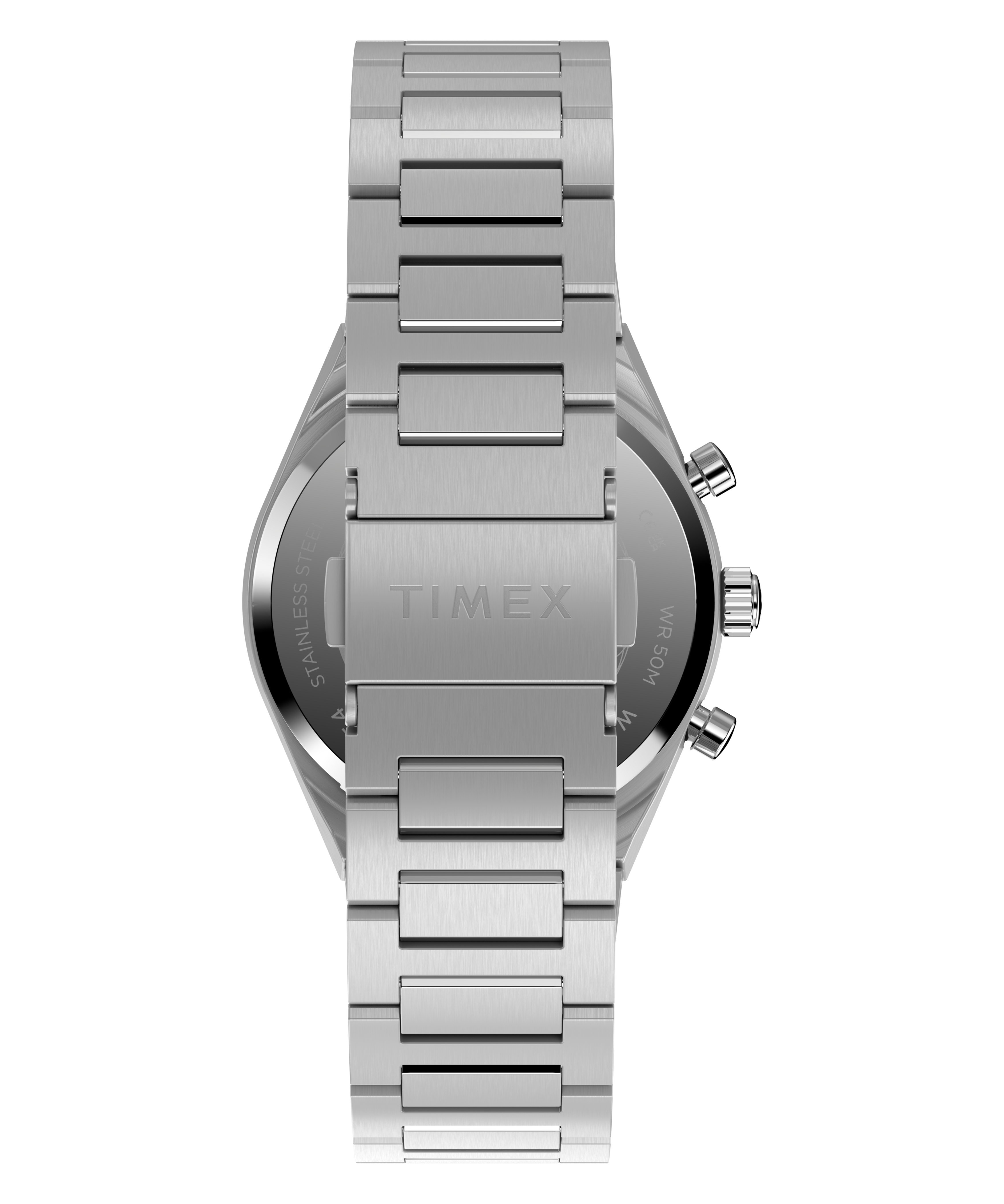 Q Timex Continental Chronograph 36mm Stainless Steel Bracelet Watch