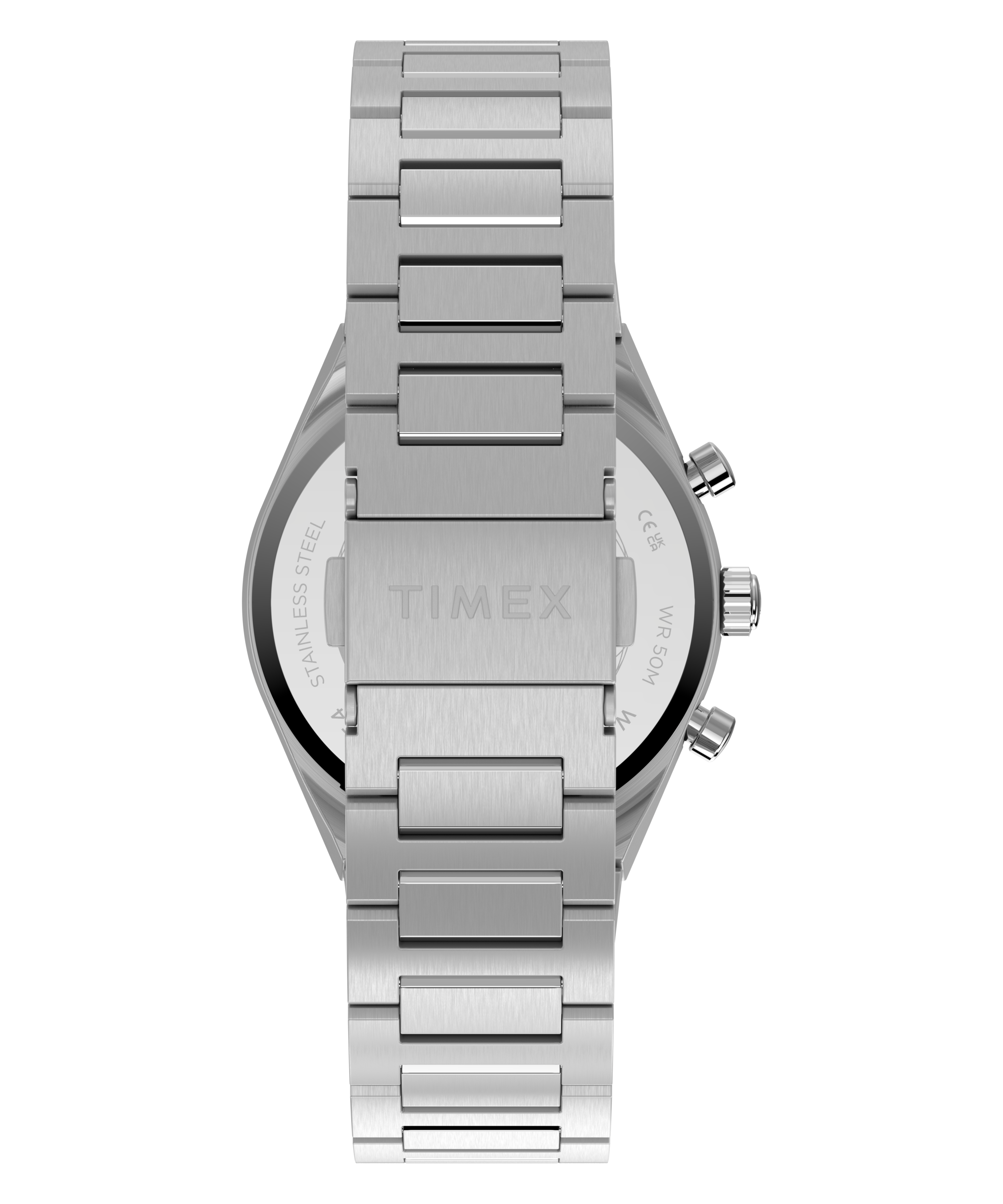 Q Timex Continental Chronograph 36mm Stainless Steel Bracelet Watch
