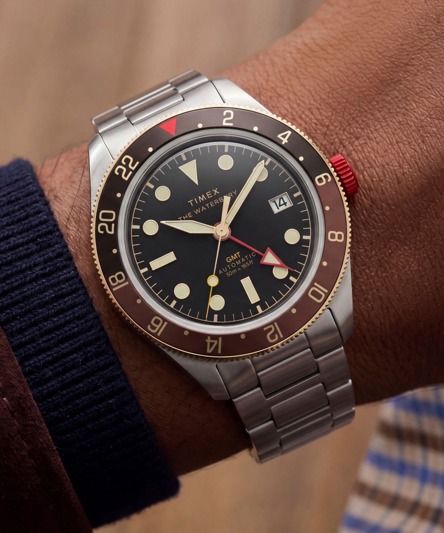 Waterbury Heritage Automatic GMT 41.5mm Stainless Steel Bracelet Watch