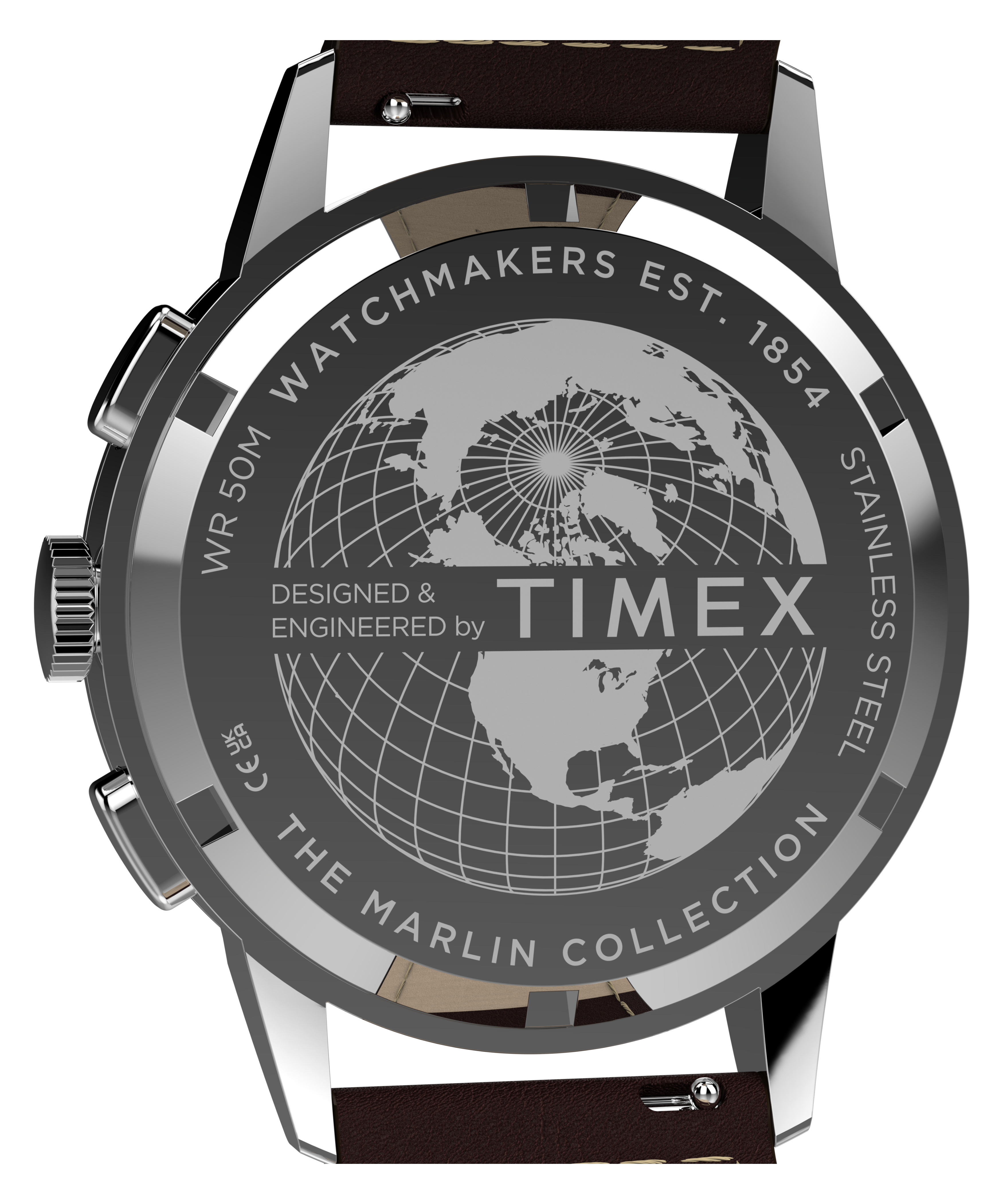 Marlin® Neo Classic Chronograph 40mm Leather Strap Watch