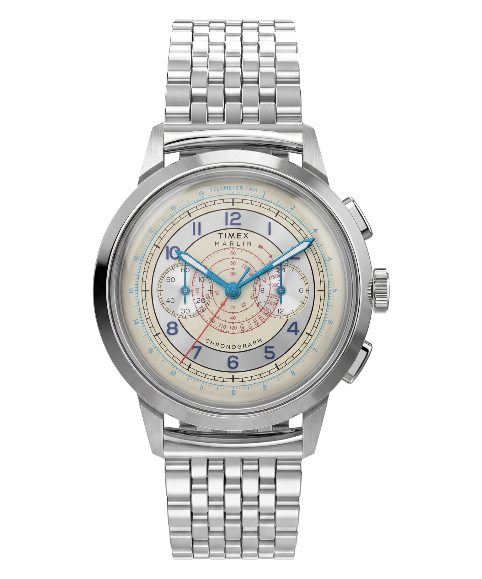Marlin® Neo Classic Chronograph 40mm Stainless Steel Bracelet Watch