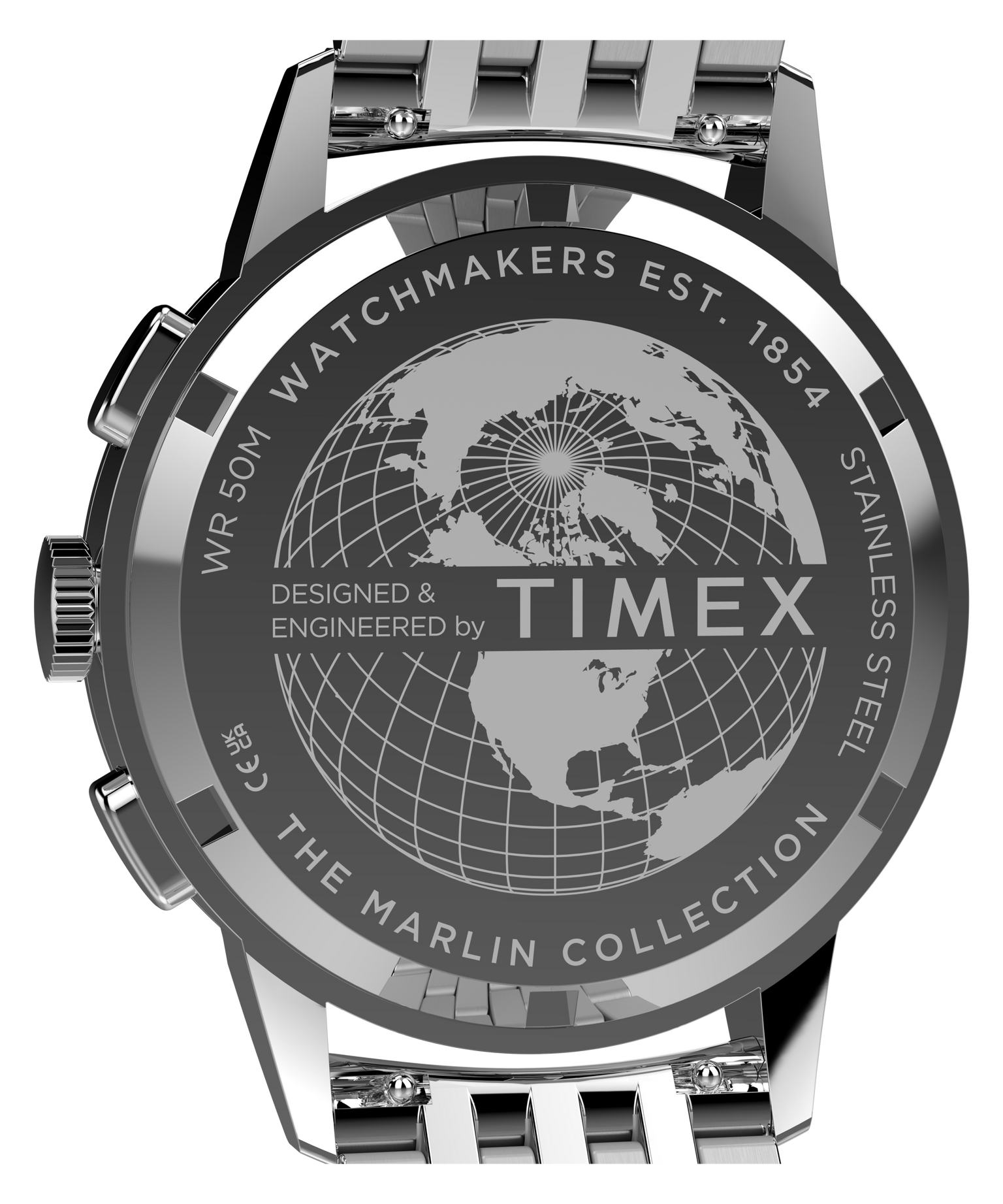 Marlin® Neo Classic Chronograph 40mm Stainless Steel Bracelet Watch
