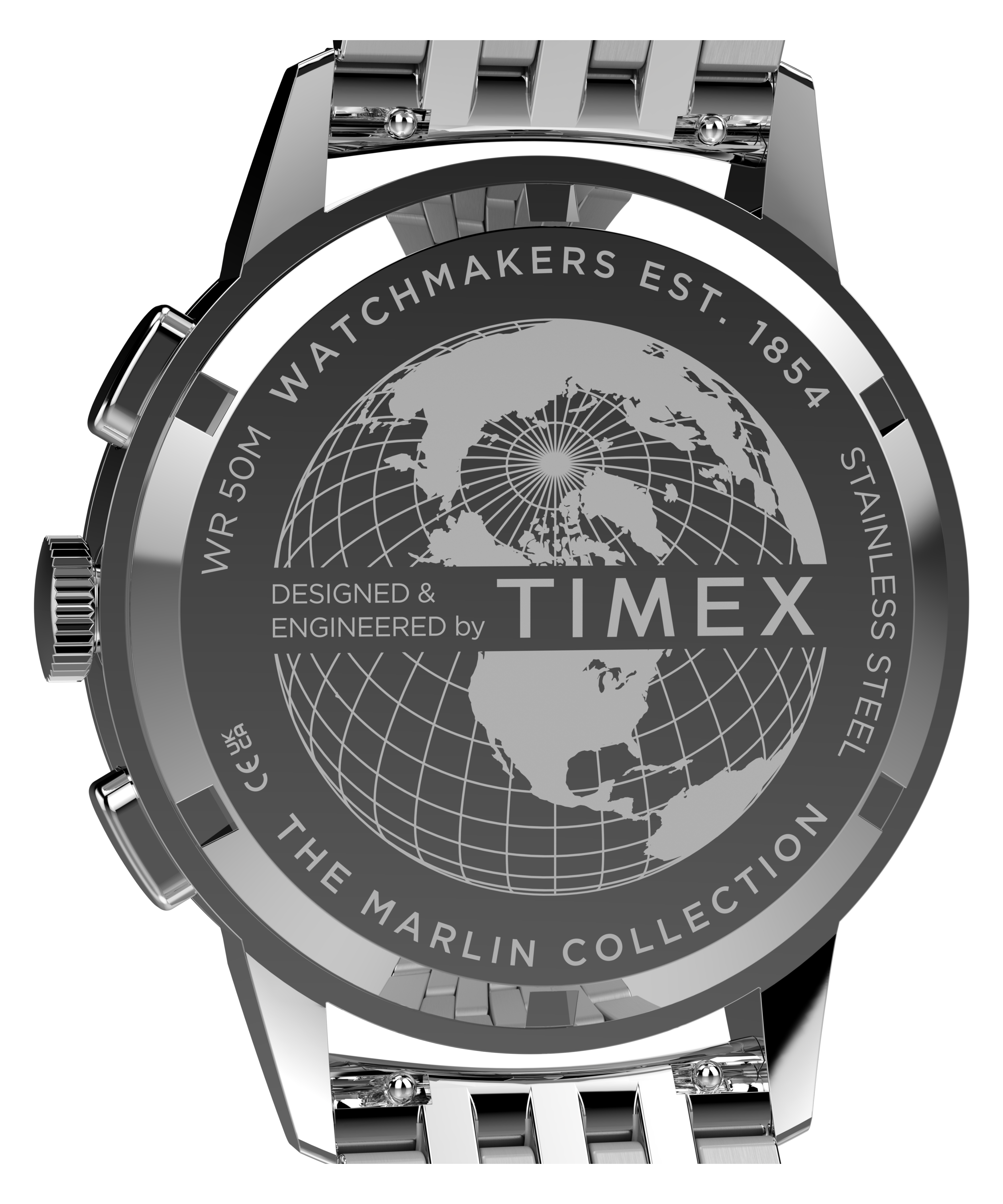 Marlin® Neo Classic Chronograph 40mm Stainless Steel Bracelet Watch