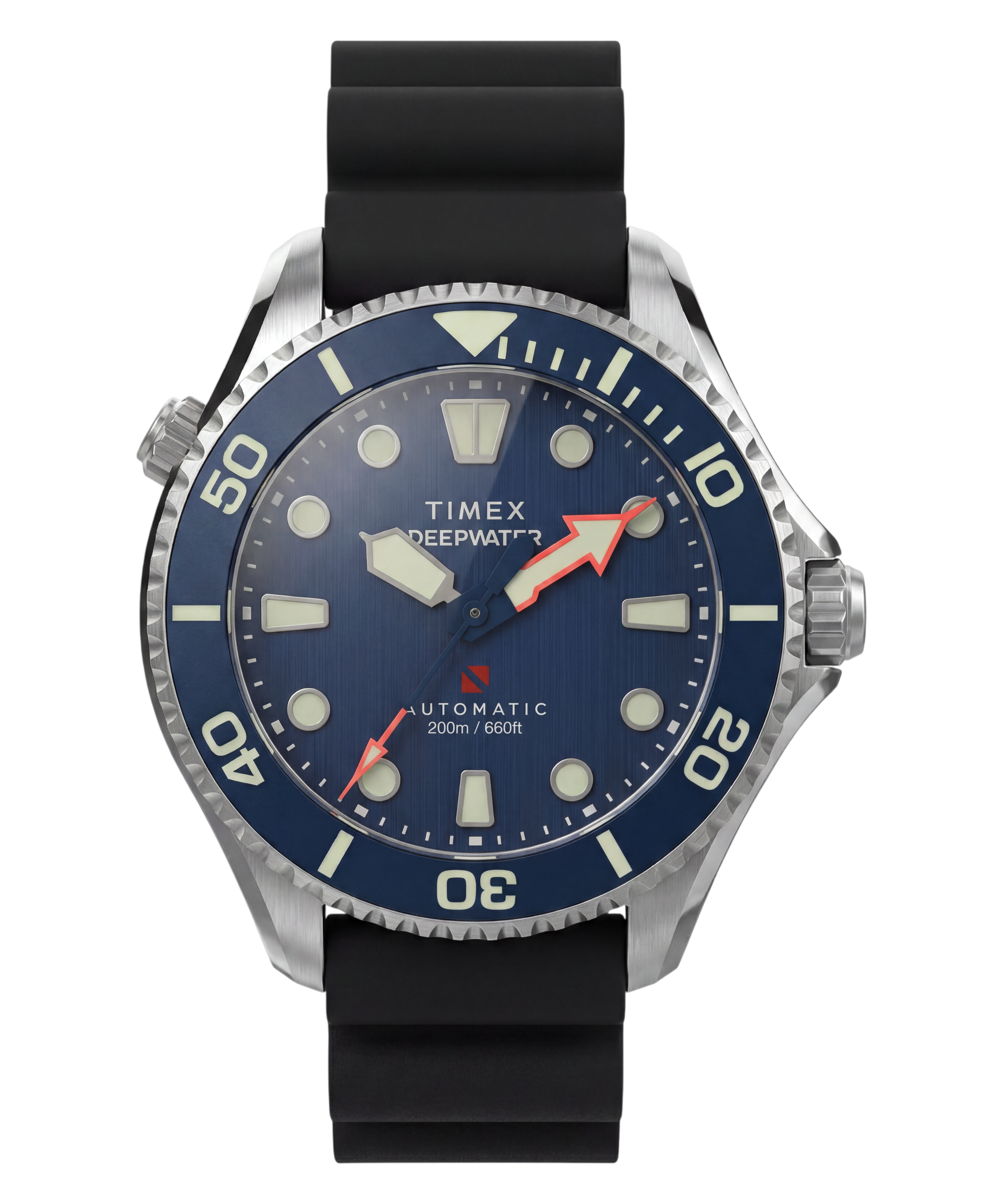 Deepwater Meridian 200 HEV Automatic 44mm HNBR Synthetic Rubber Strap Watch