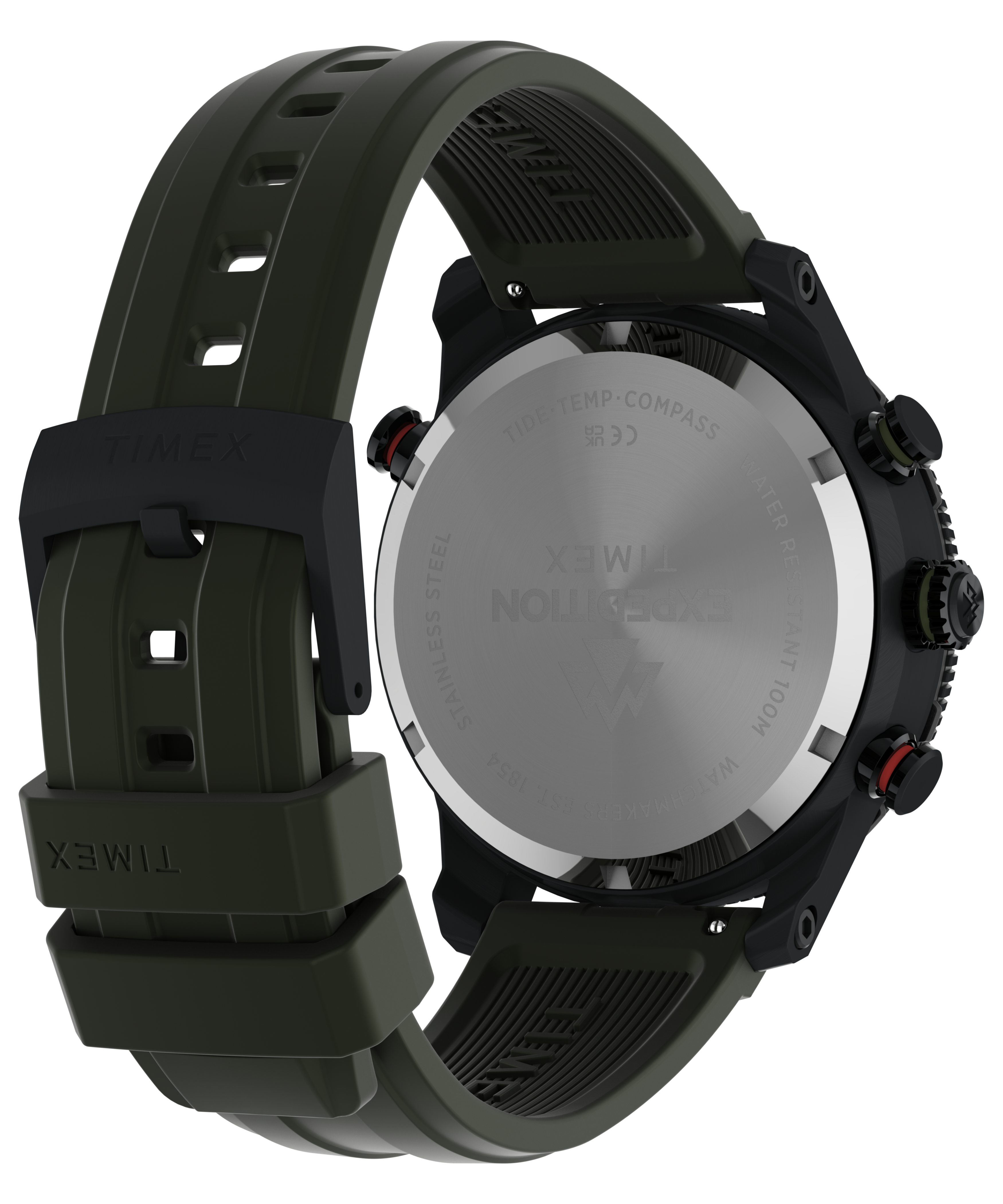 Expedition® Tide Temp Compass IQ 45mm HNBR Synthetic Rubber Strap Watch