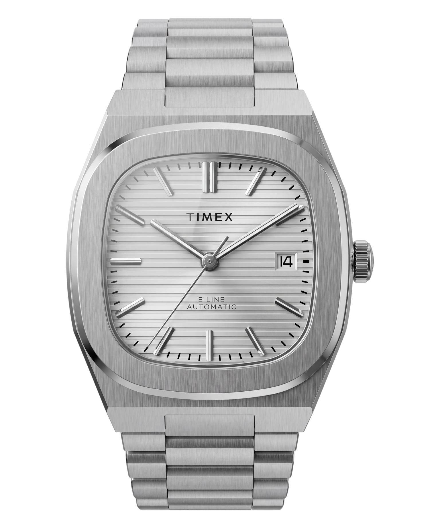 Timex® Automatic E Line 38mm Stainless Steel Bracelet Watch