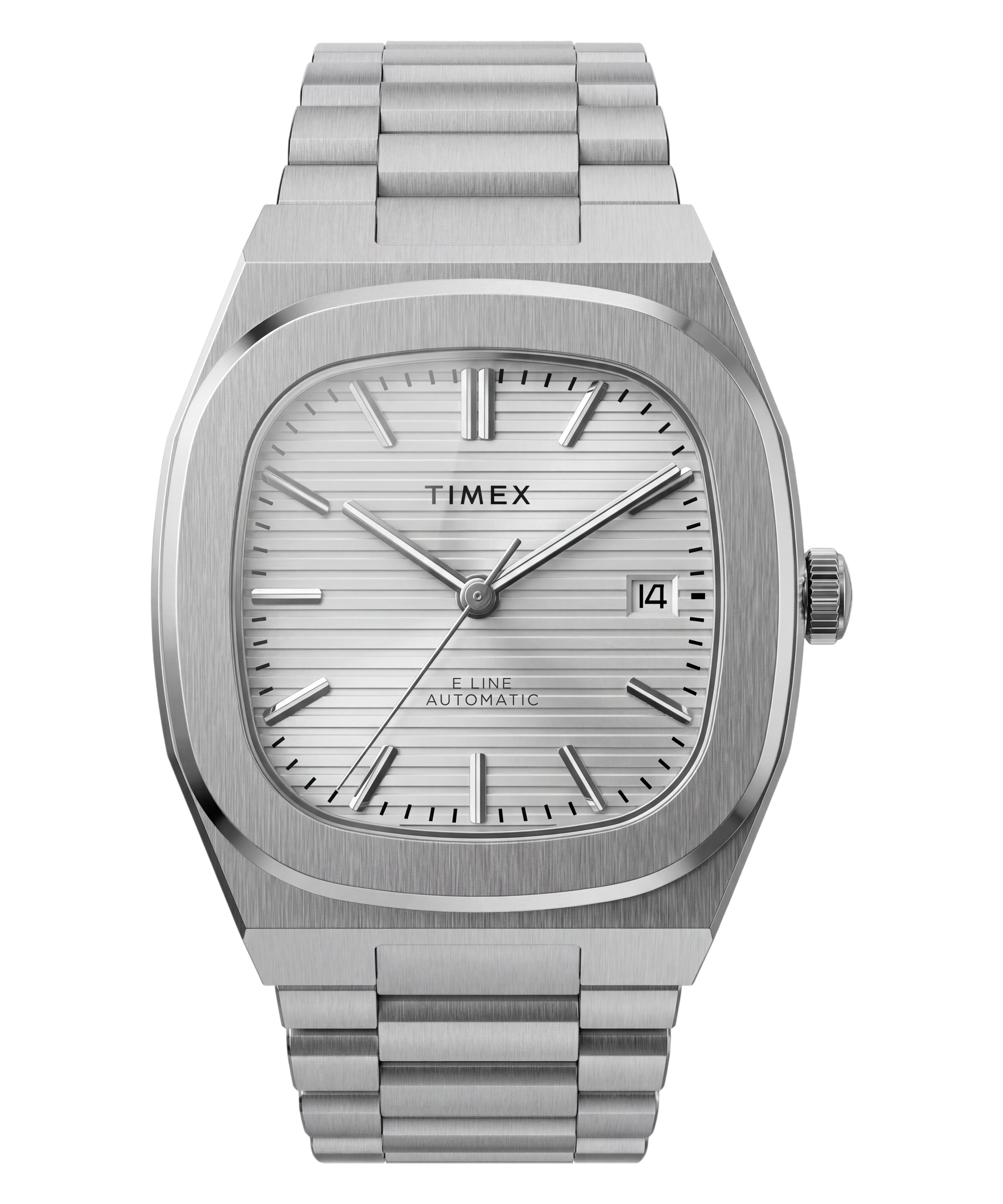 Timex® Automatic E Line 38mm Stainless Steel Bracelet Watch