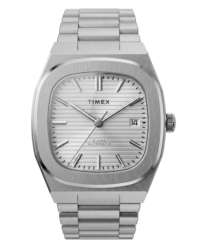 Timex® Automatic E Line 38mm Stainless Steel Bracelet Watch