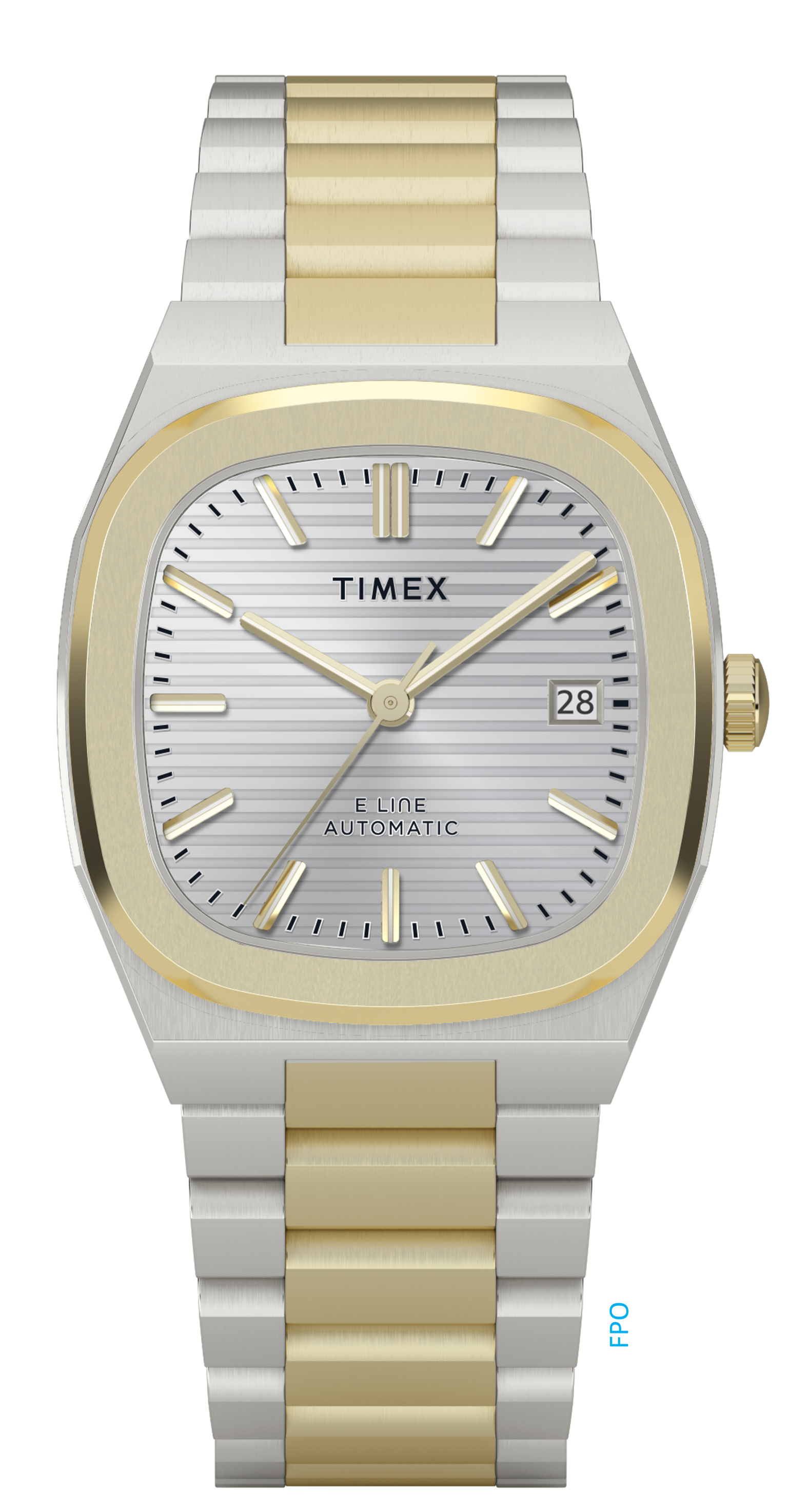 Timex® Automatic E Line 38mm Stainless Steel Bracelet Watch