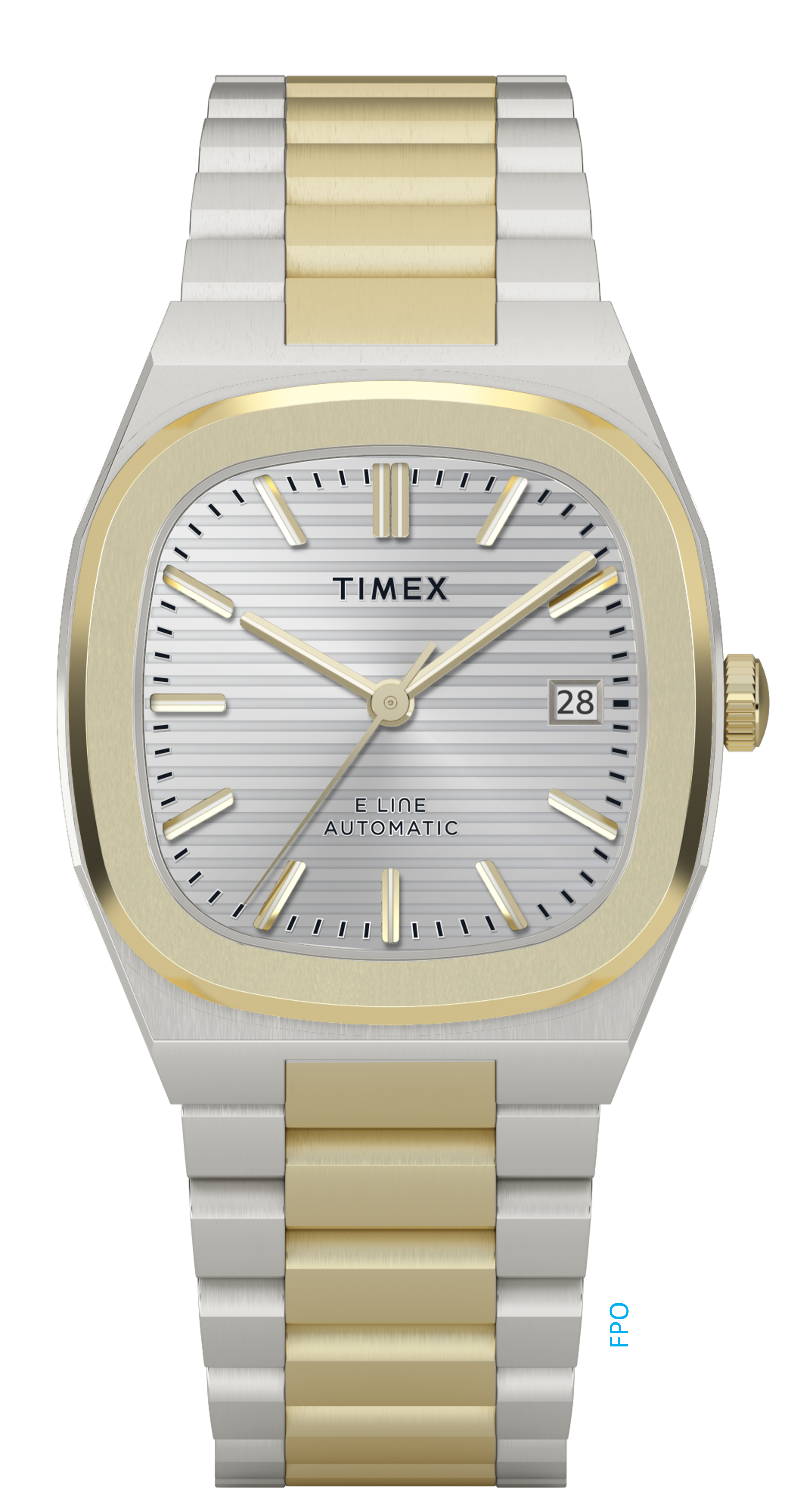 Timex® Automatic E Line 38mm Stainless Steel Bracelet Watch