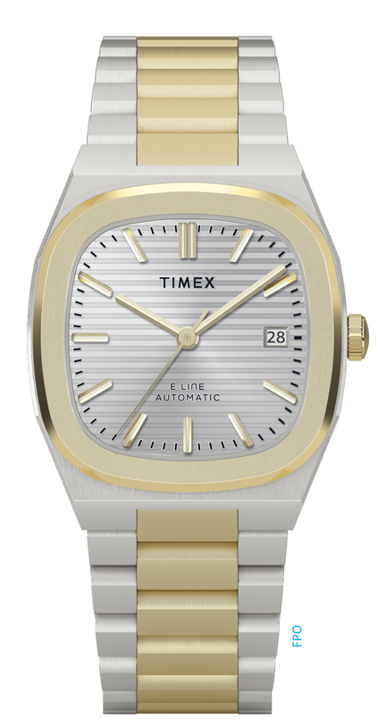 Timex® Automatic E Line 38mm Stainless Steel Bracelet Watch